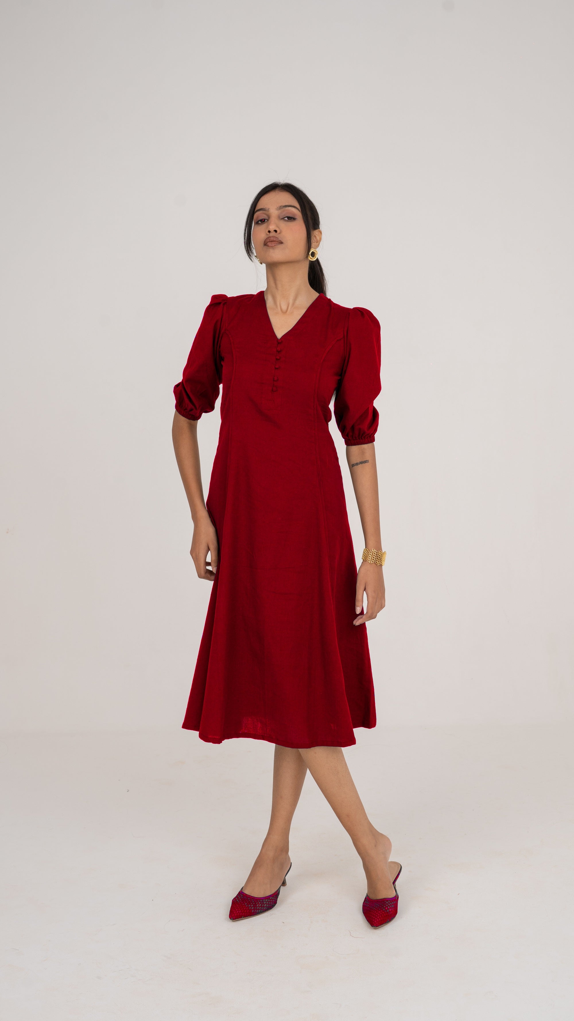 Elin Wine Dress