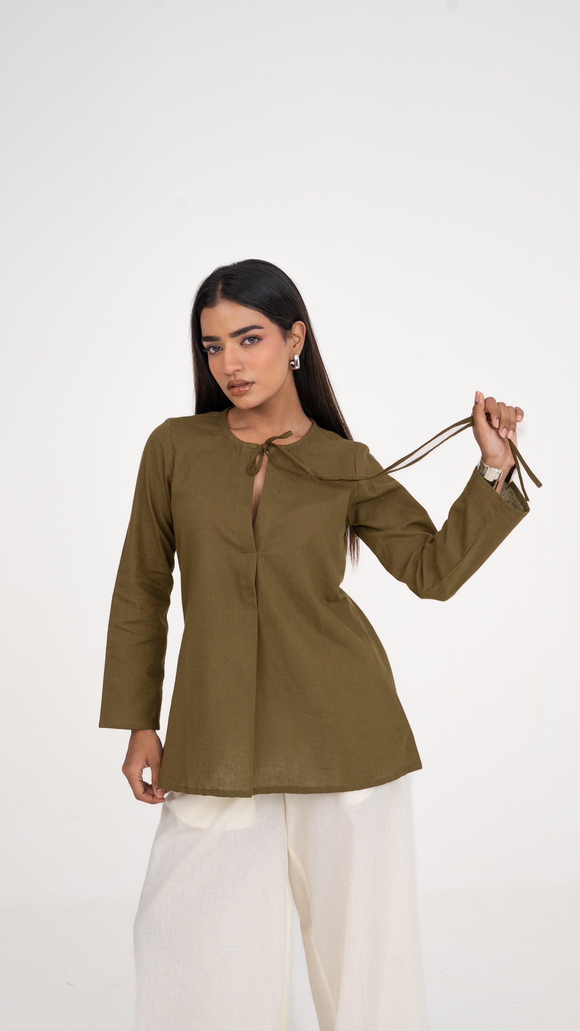 Lira Olive Green Top