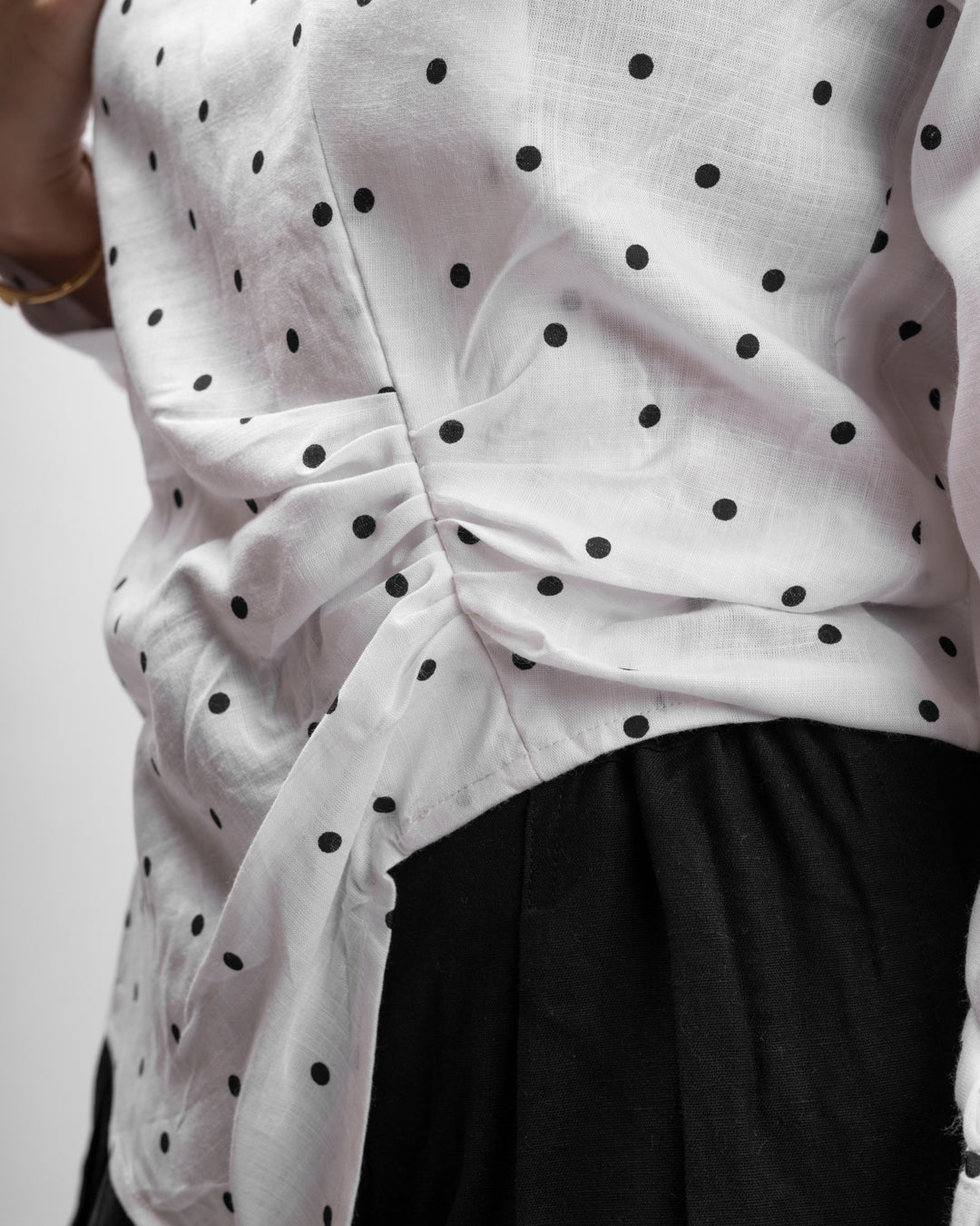 Polka Edge Cut Top