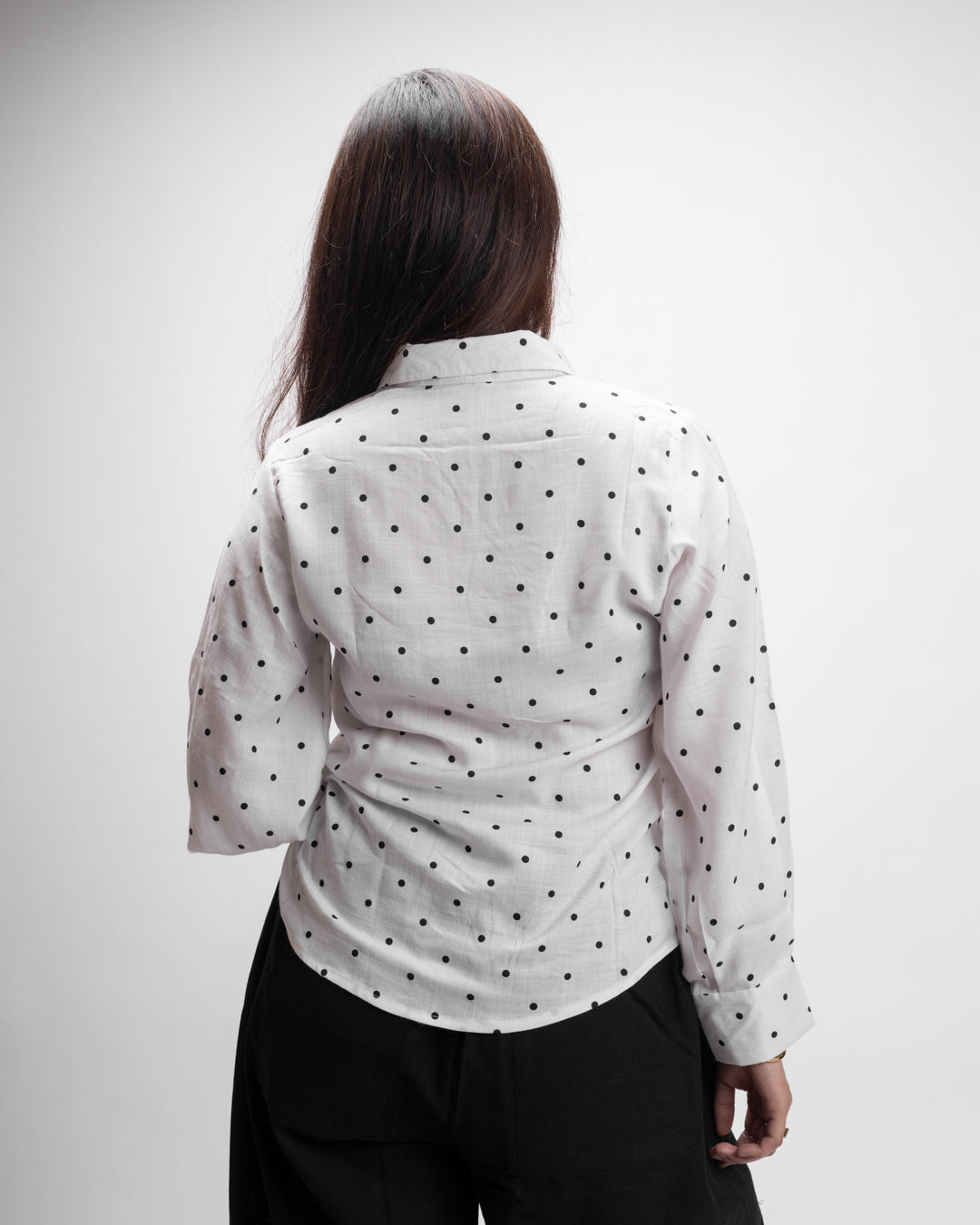 Polka Edge Cut Top