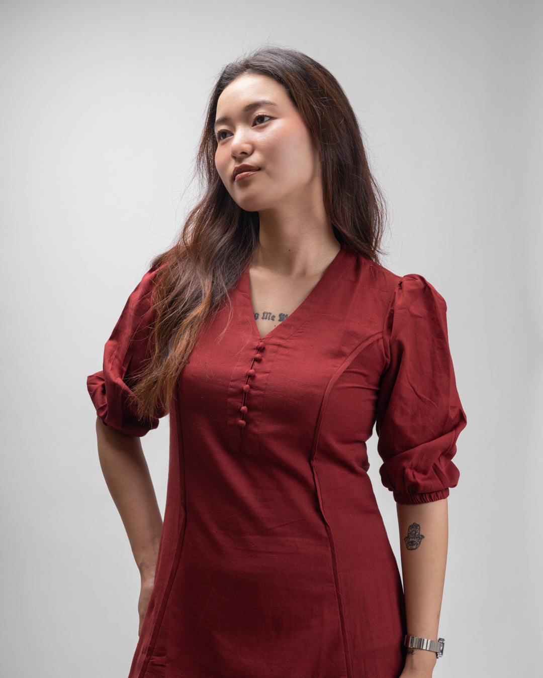 Elin Wine Dress