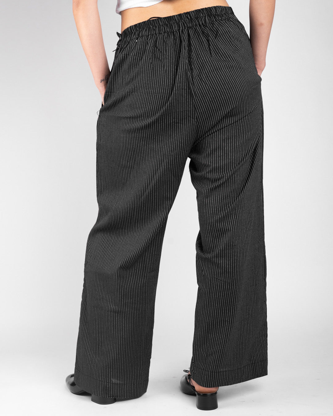 Black Dash Pinstripe Muse Sleeveless Vest Co-ord Set