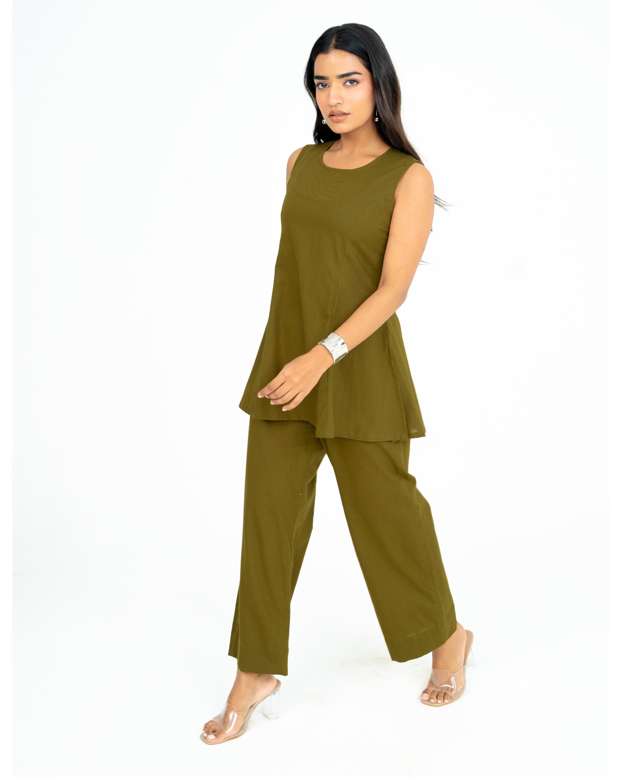 Niva Olive Green Co-ord Set