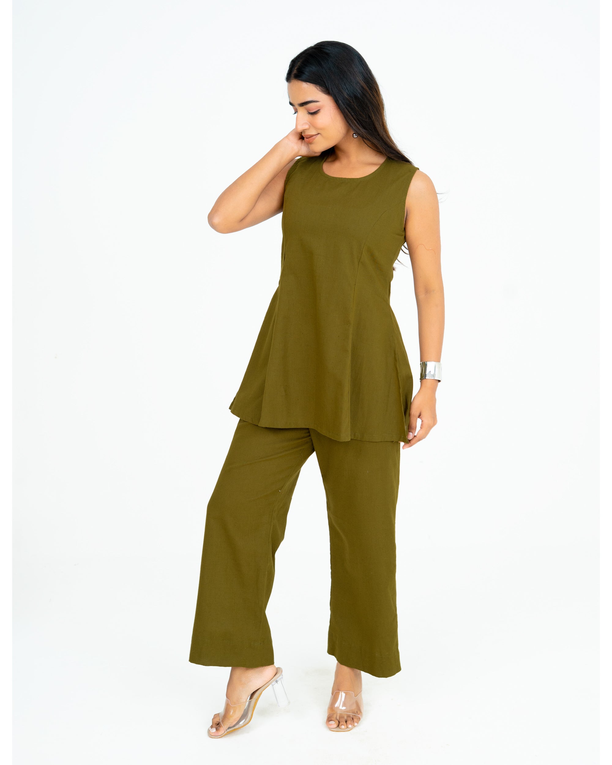 Niva Olive Green Co-ord Set
