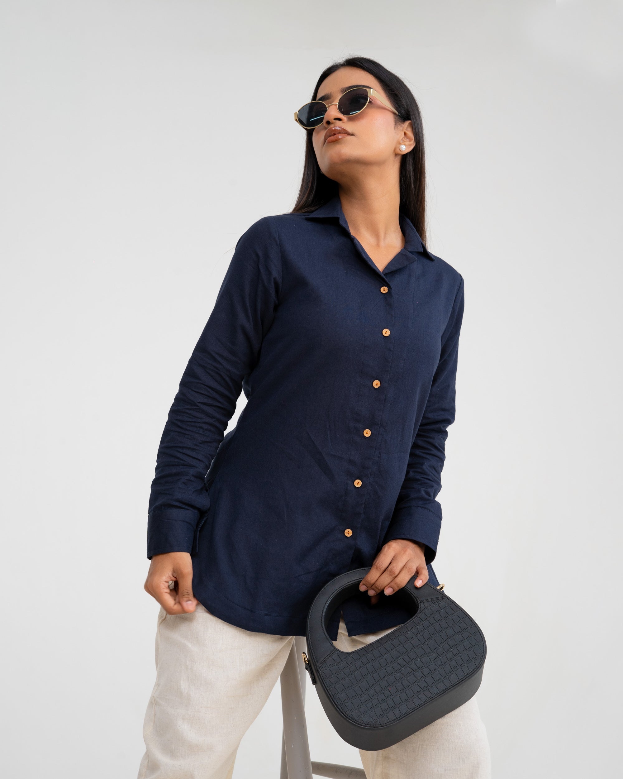 Solace Navy Blue Shirt
