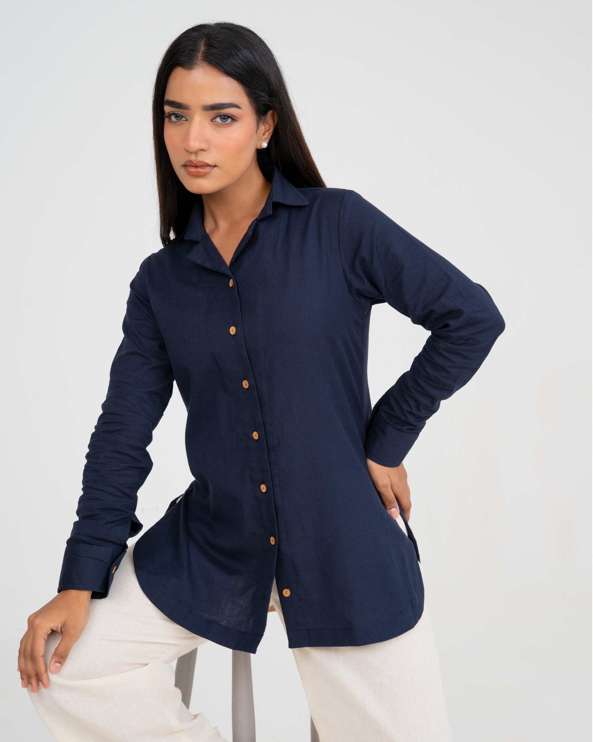 Solace Navy Blue Shirt