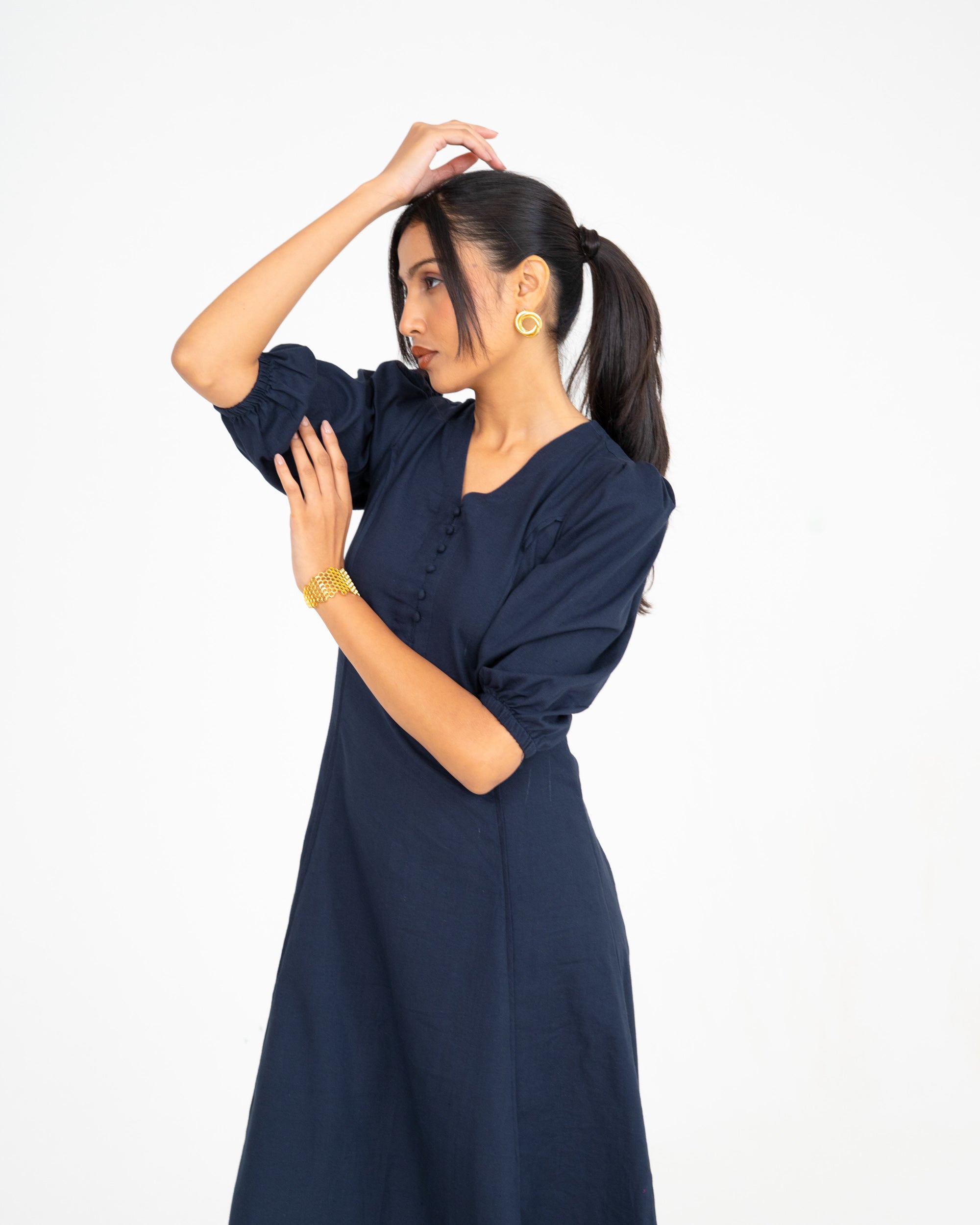 Elin Navy Blue Dress