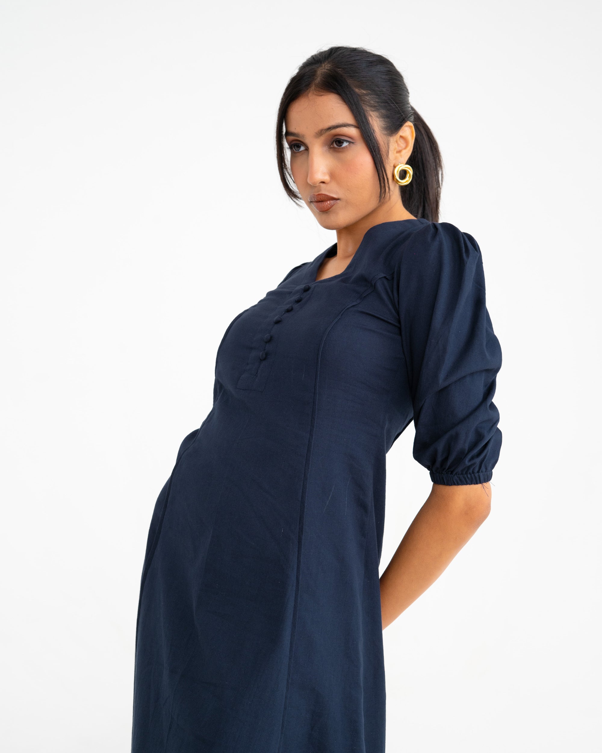 Elin Navy Blue Dress