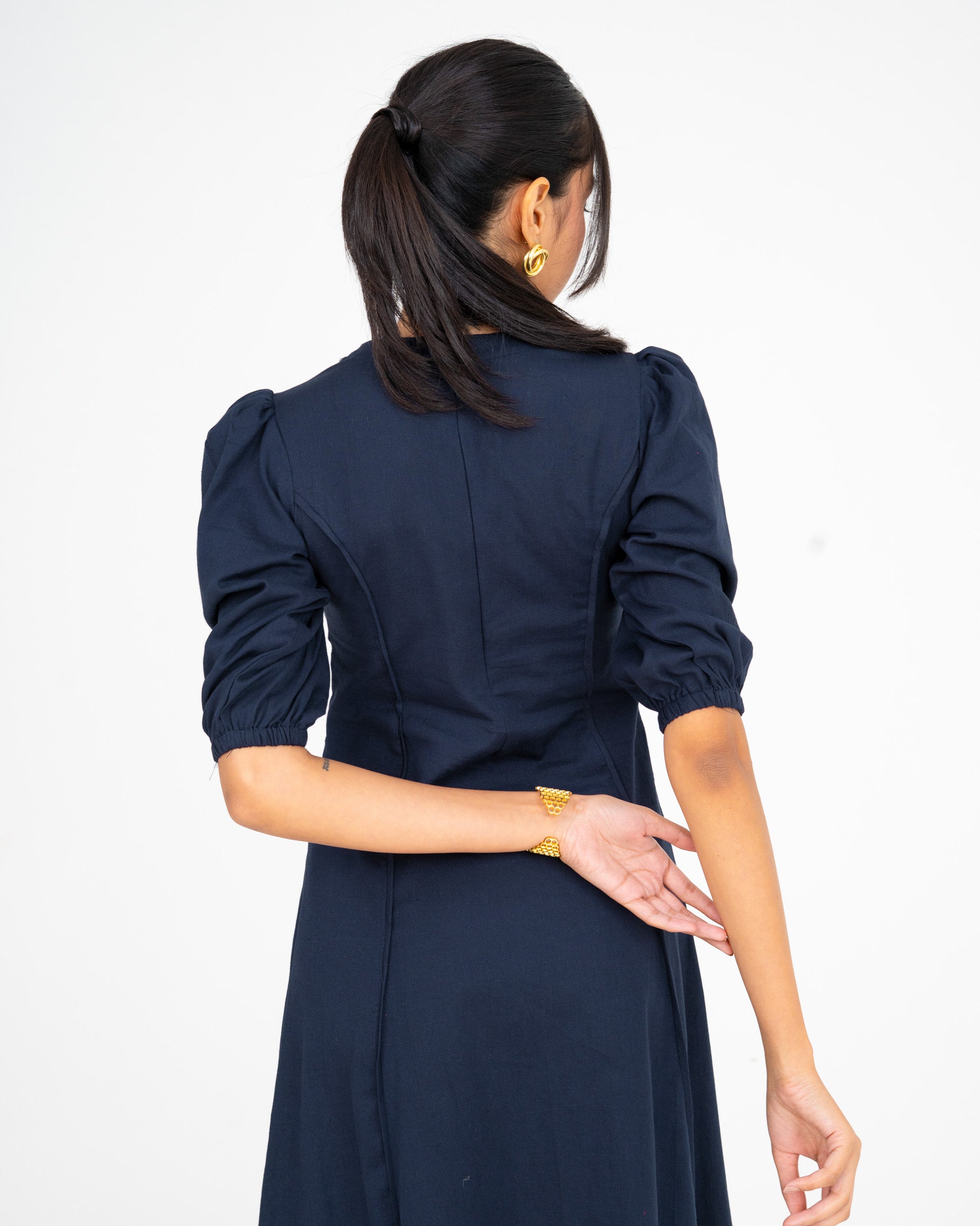 Elin Navy Blue Dress