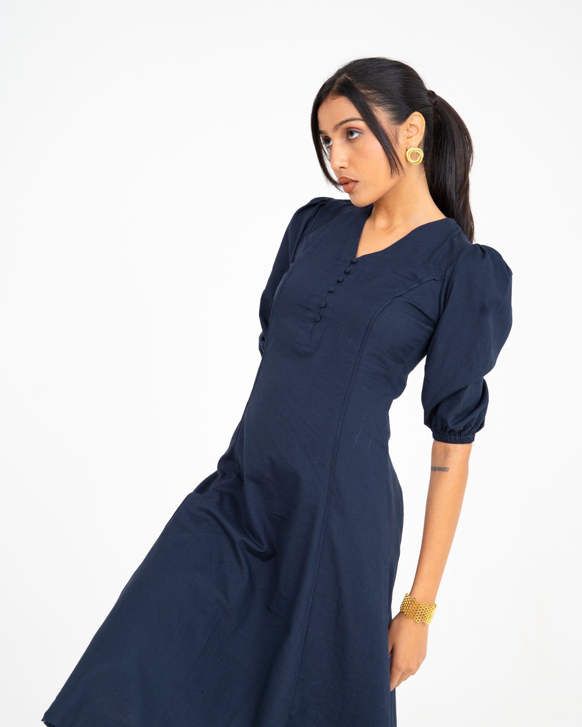 Elin Navy Blue Dress