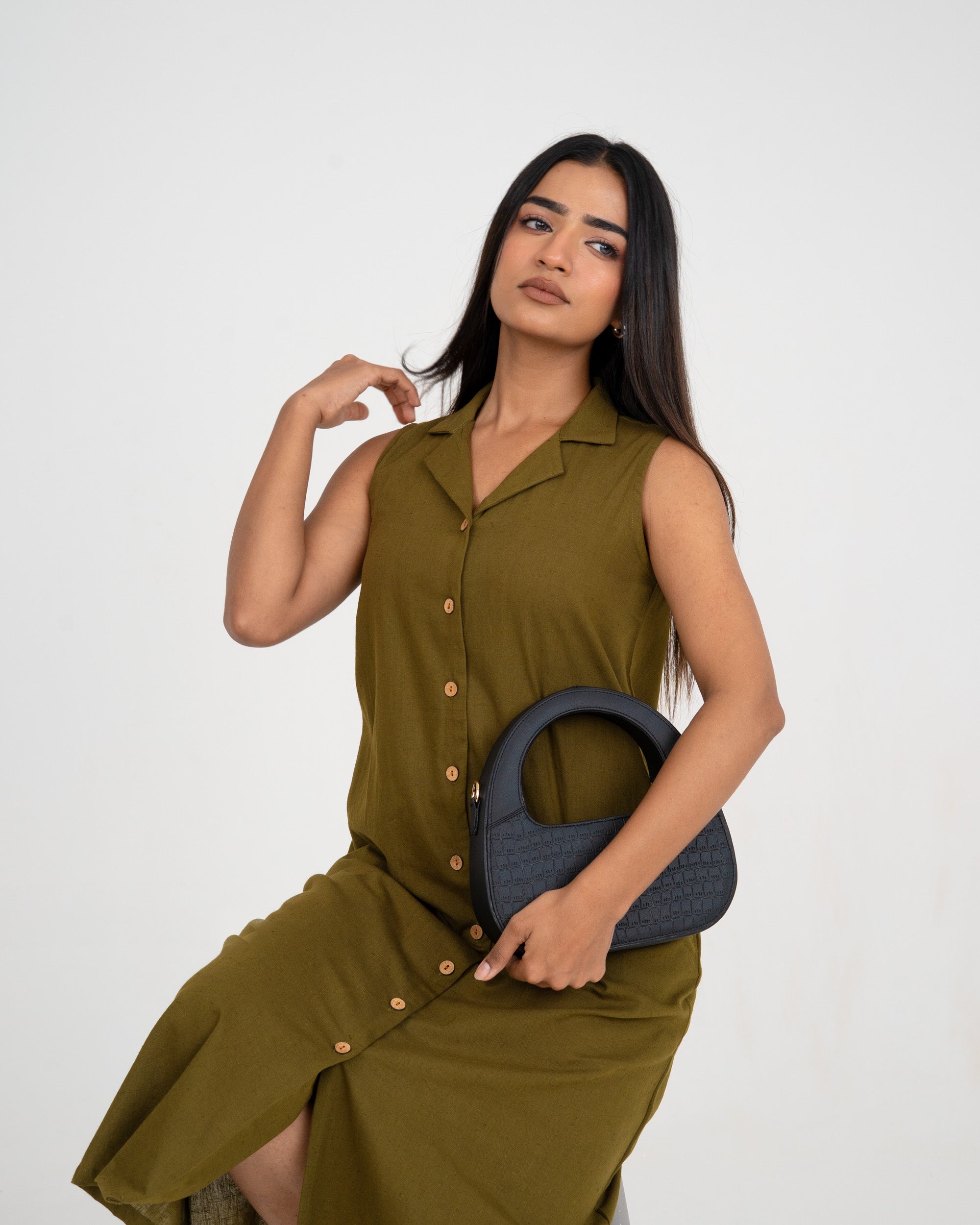Aria Olive Green Dress