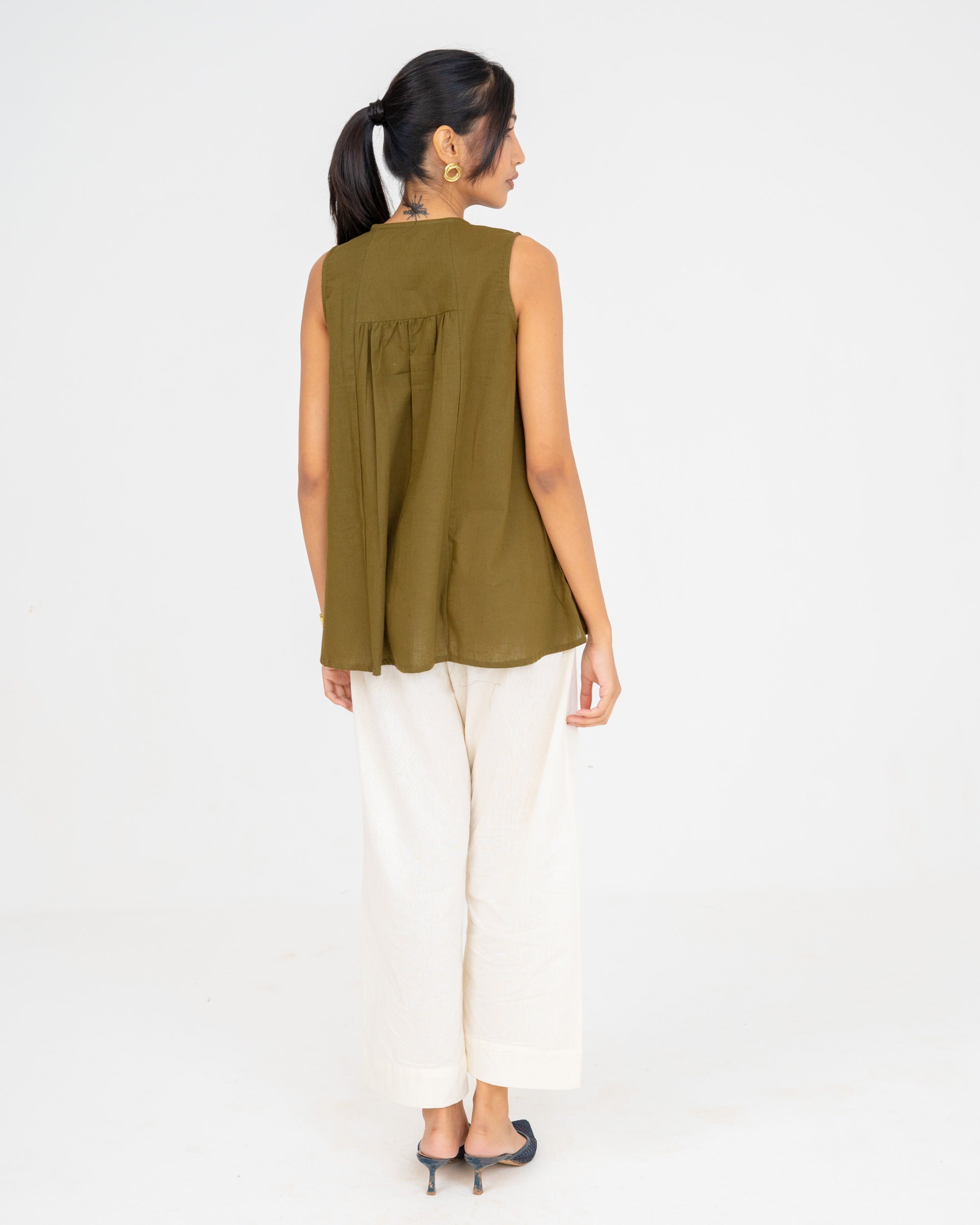 Iris Olive Green Top