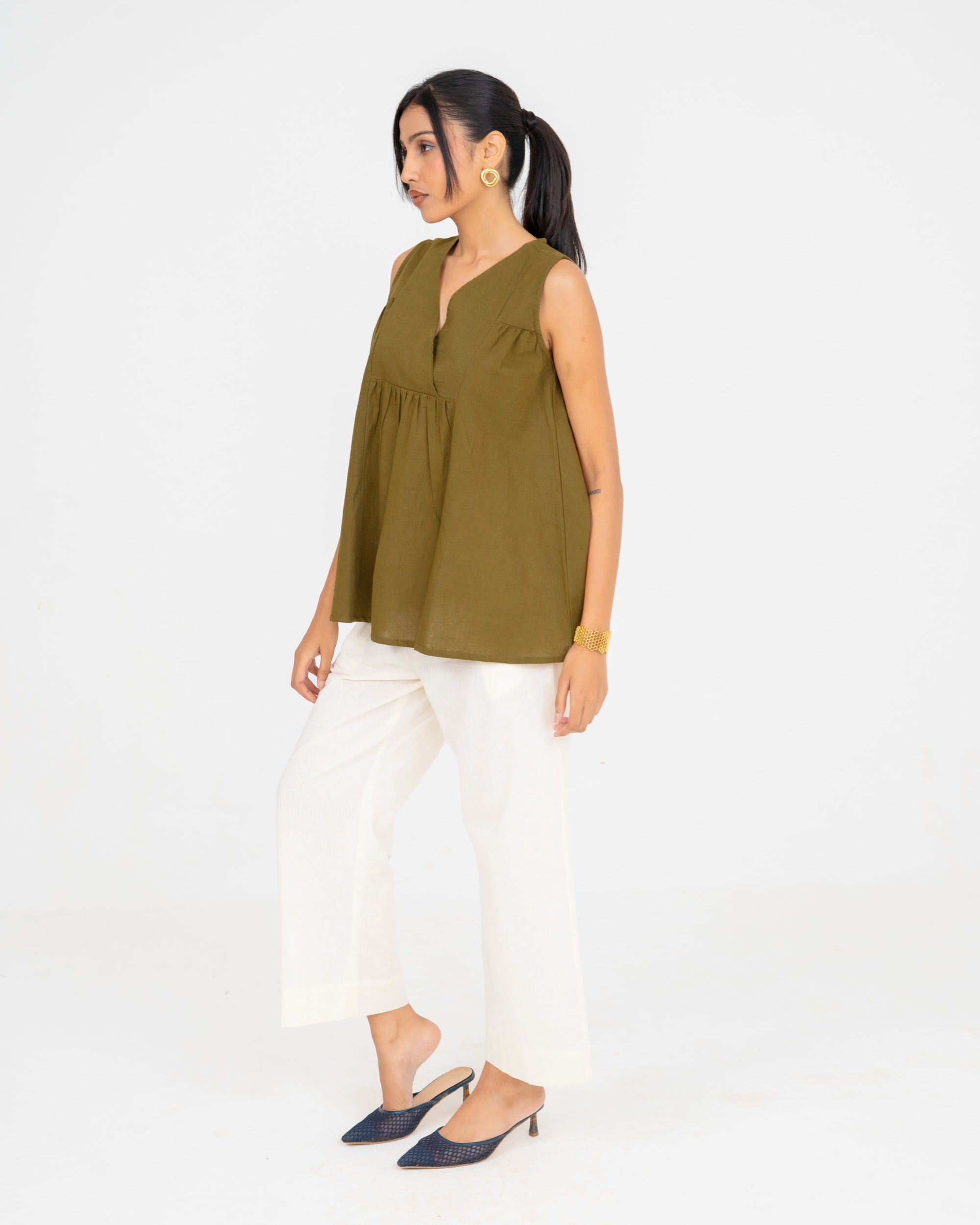 Iris Olive Green Top