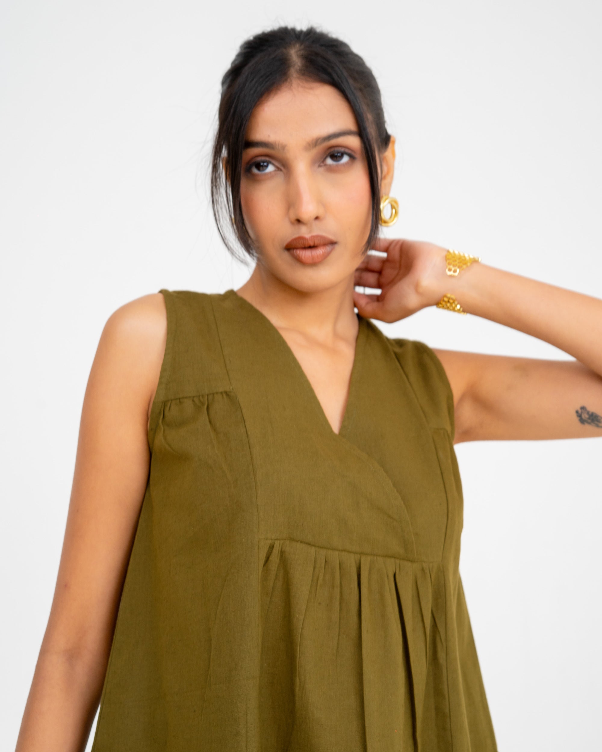 Iris Olive Green Top