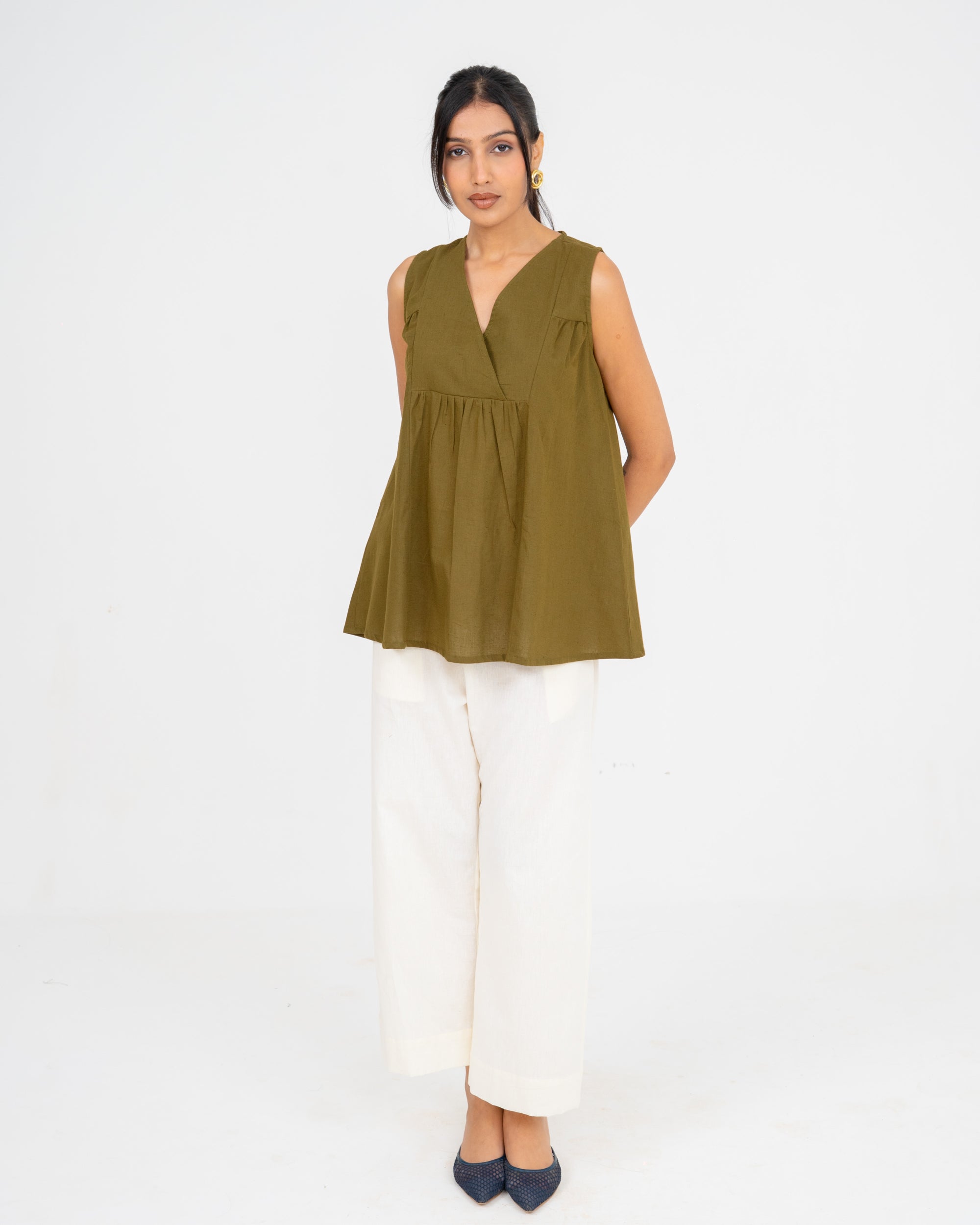 Iris Olive Green Top