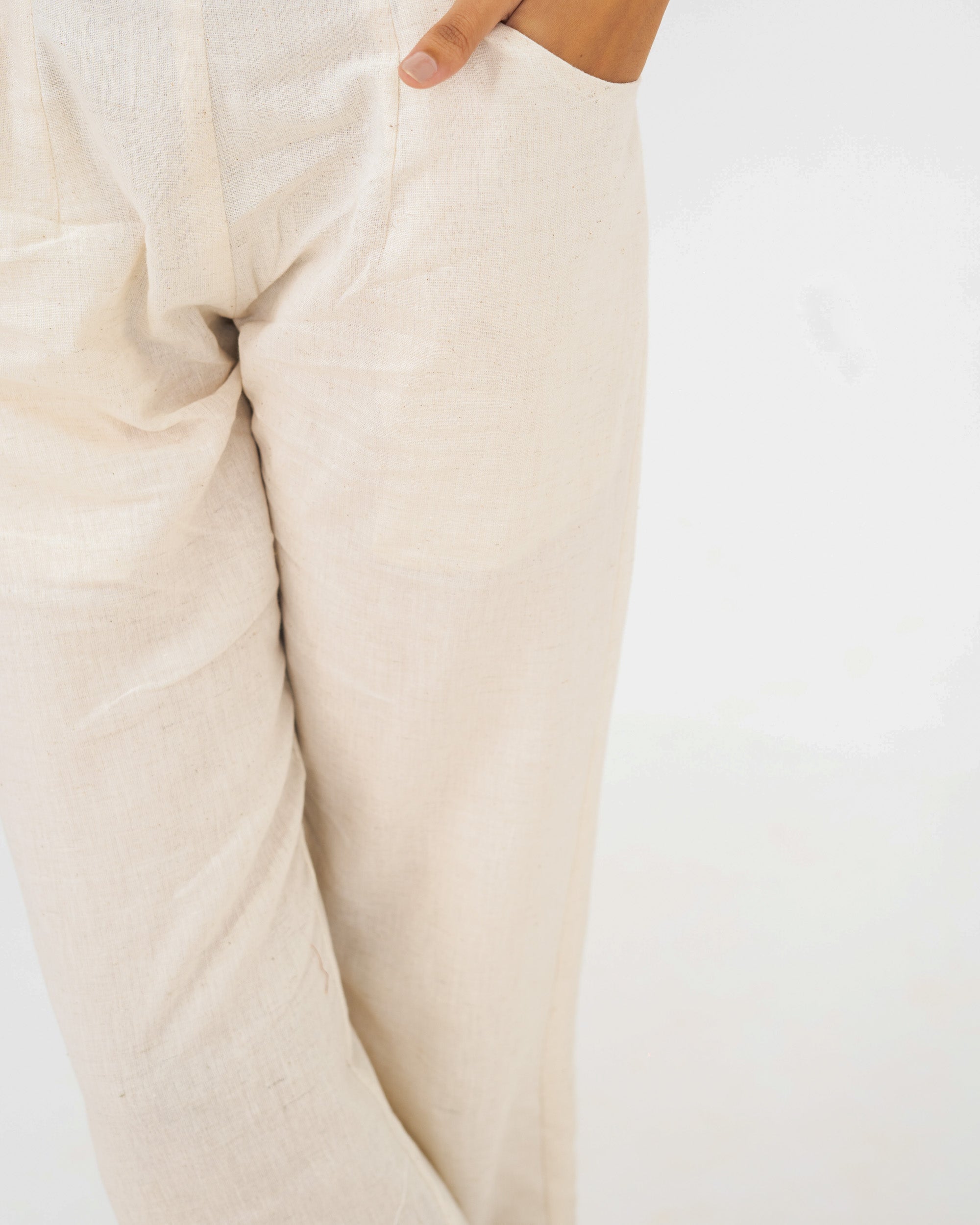 Lyra Beige Straight Pants