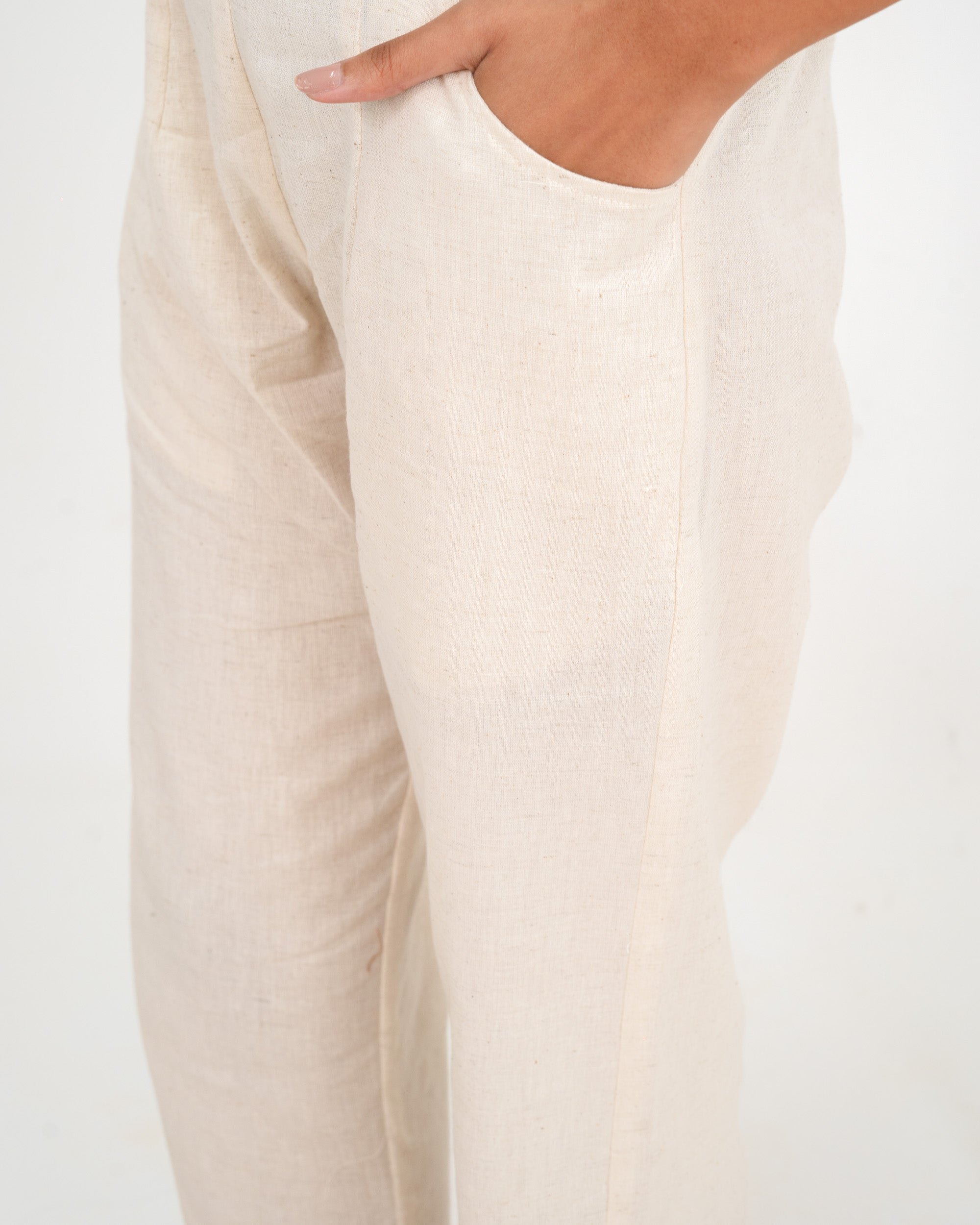 Lyra Beige Straight Pants