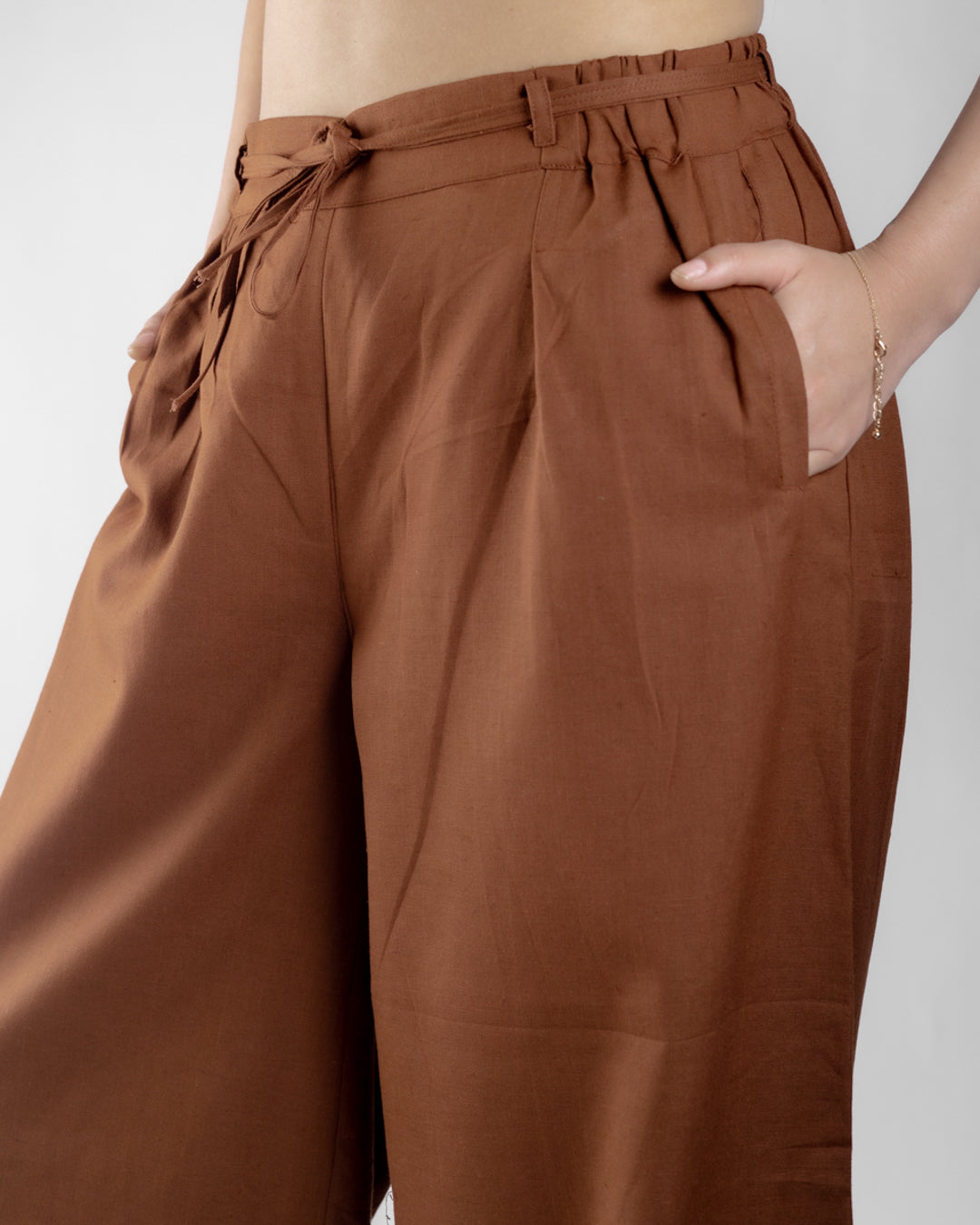 Orin Brown Drawstrings Pants