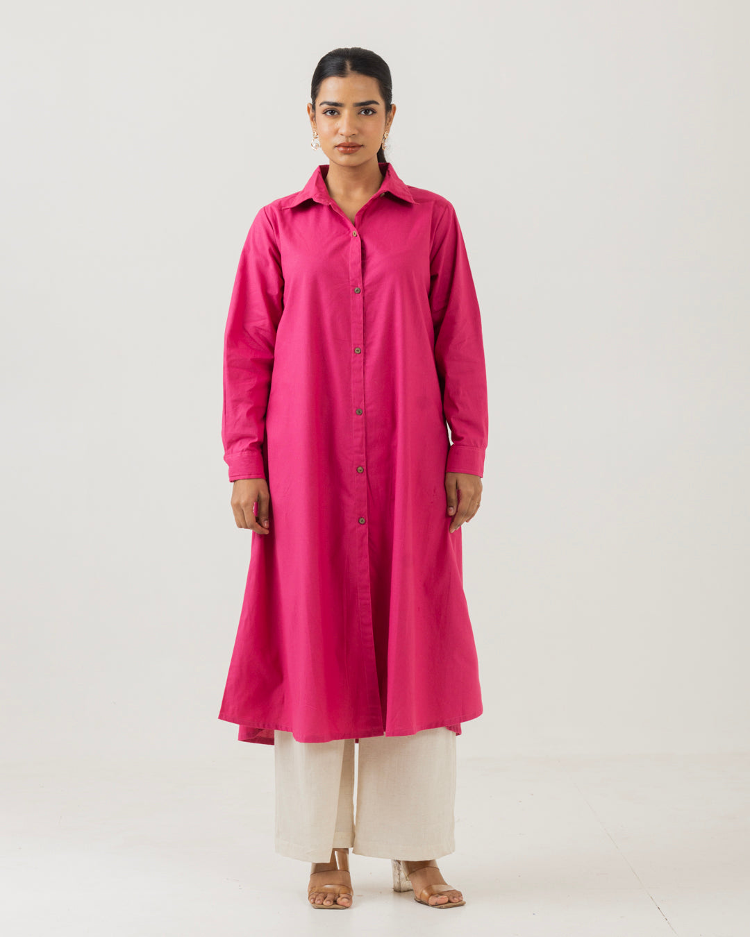 Dawn Pink Front Open Shirt