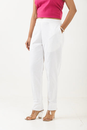 Solid White Pant