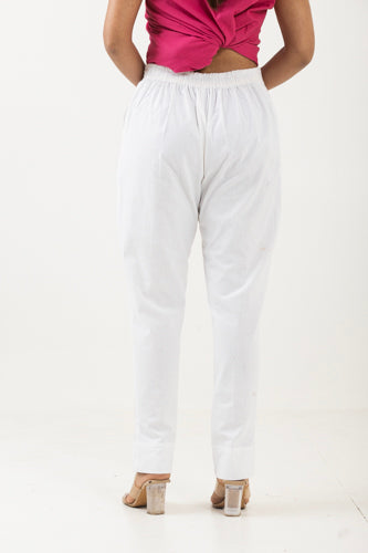 Solid White Pant