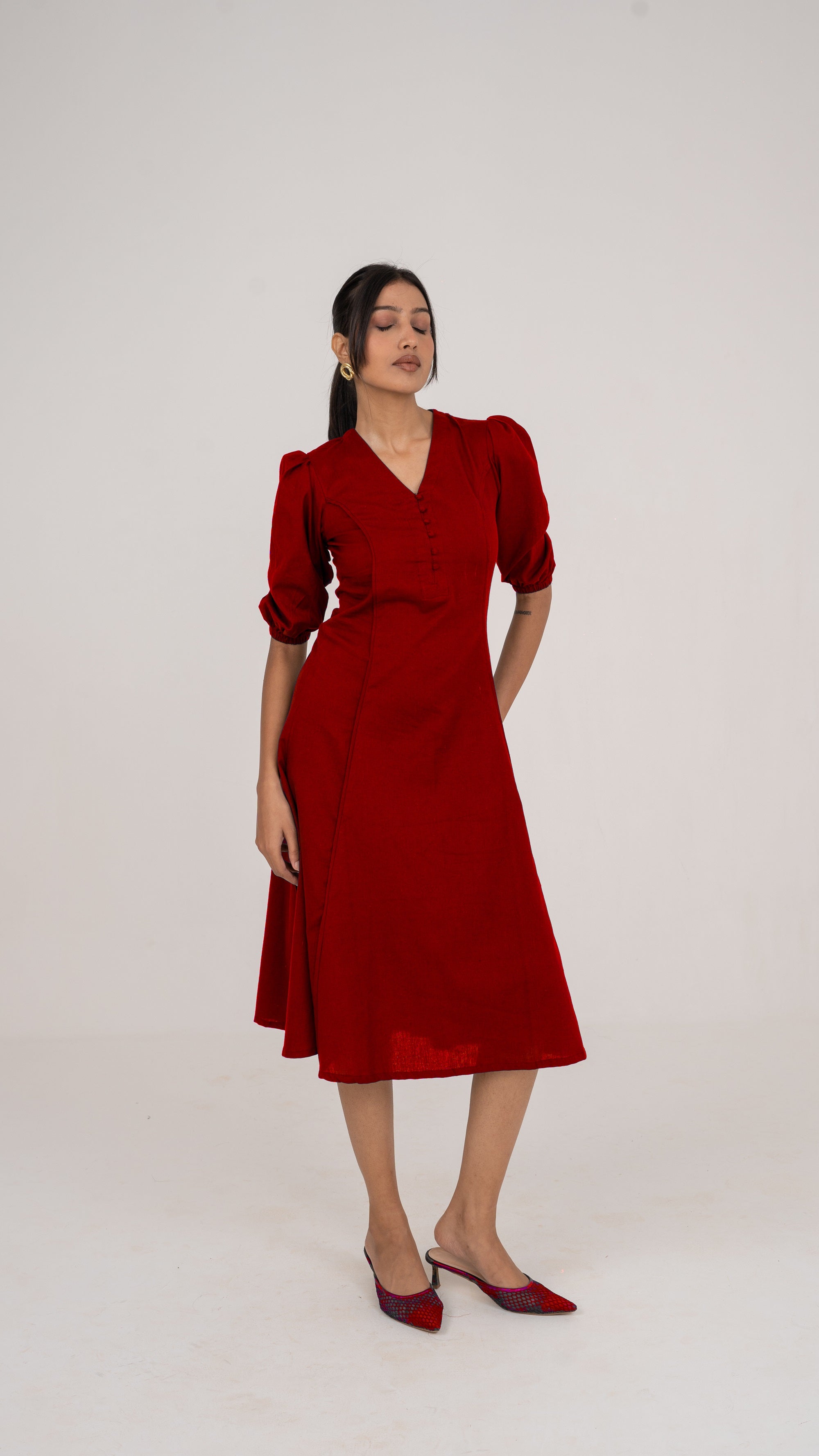 Elin Wine Dress