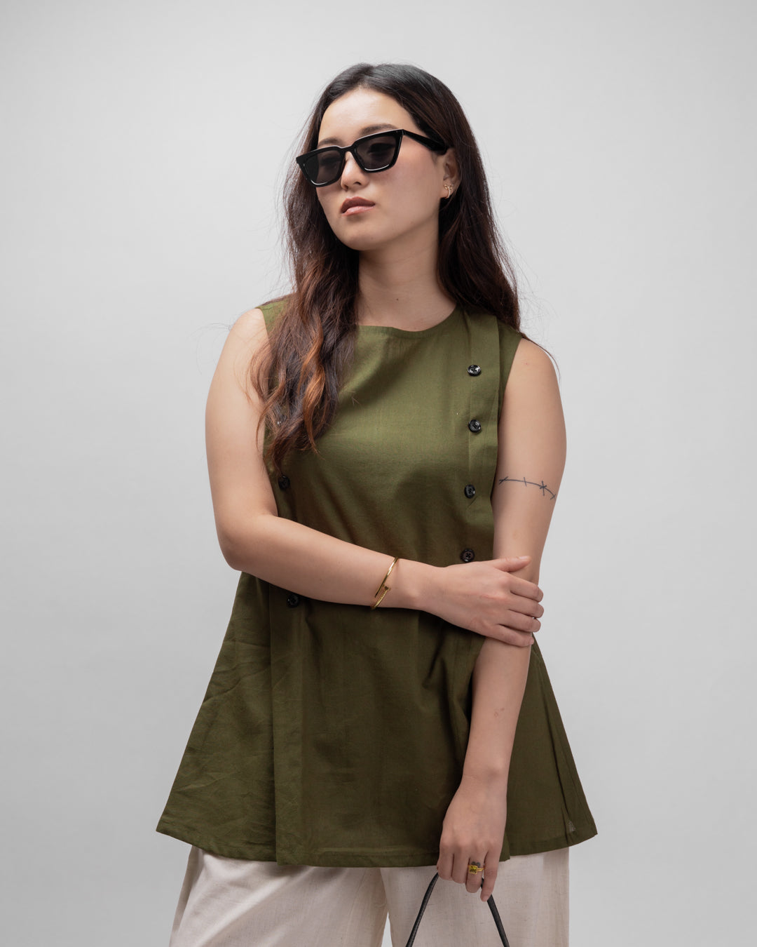 Olive Green Ember Top