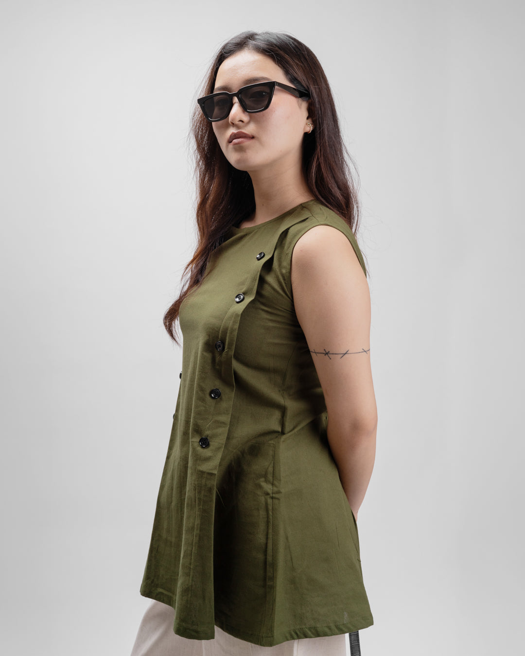 Olive Green Ember Top