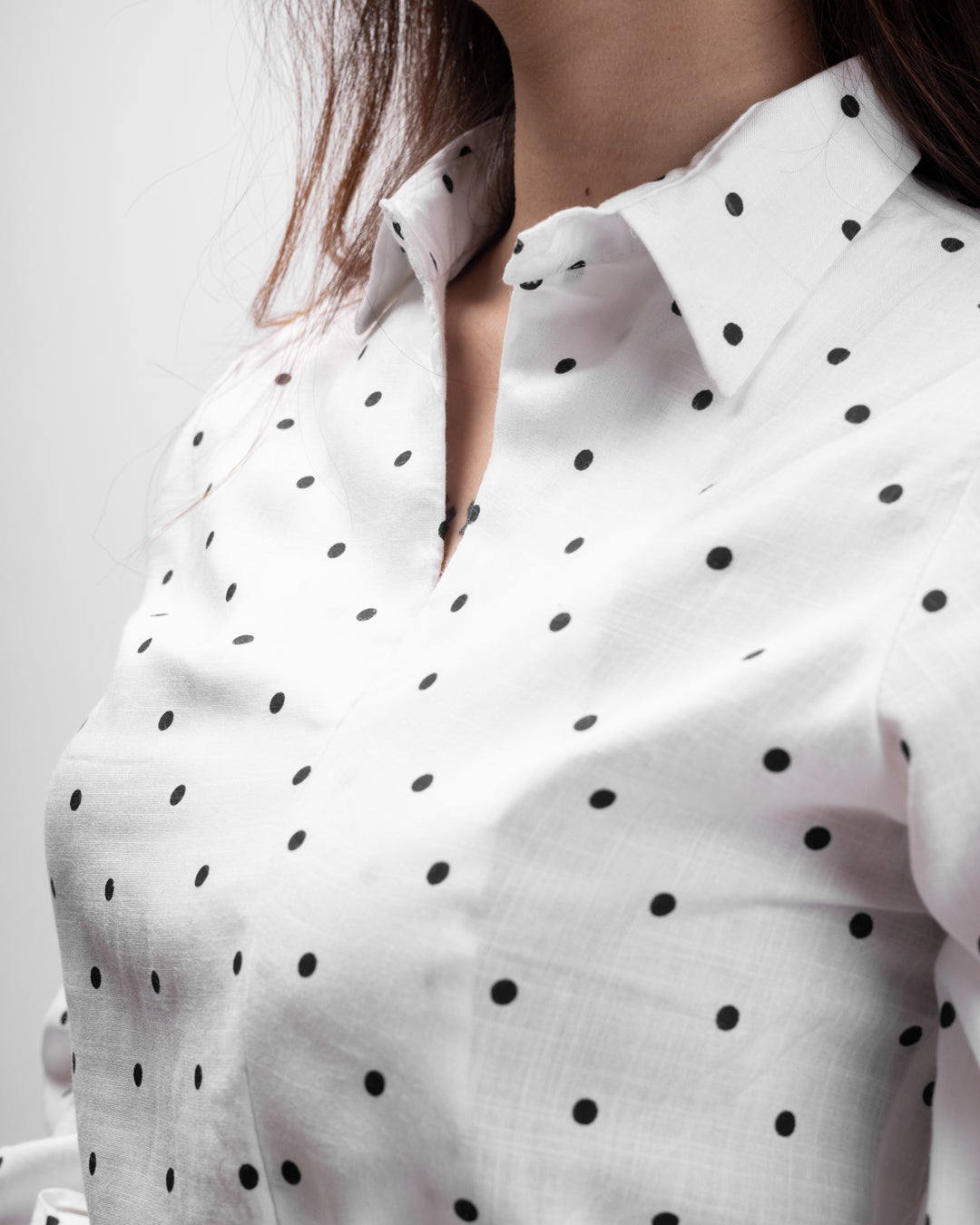 Polka Edge Cut Top