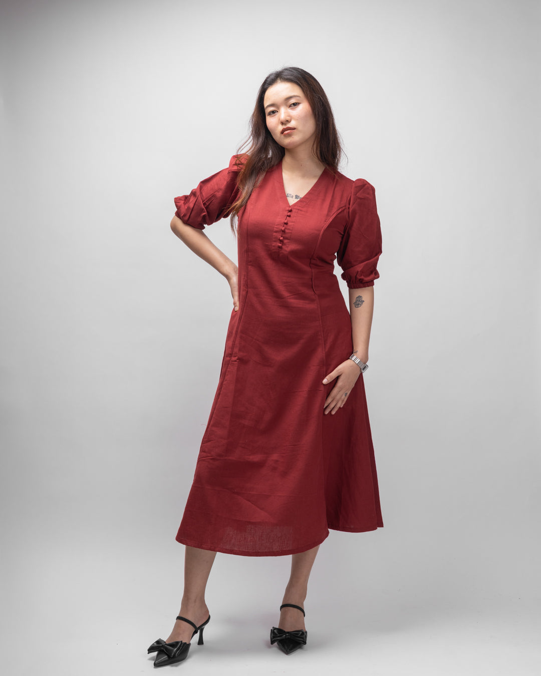 Elin Wine Dress