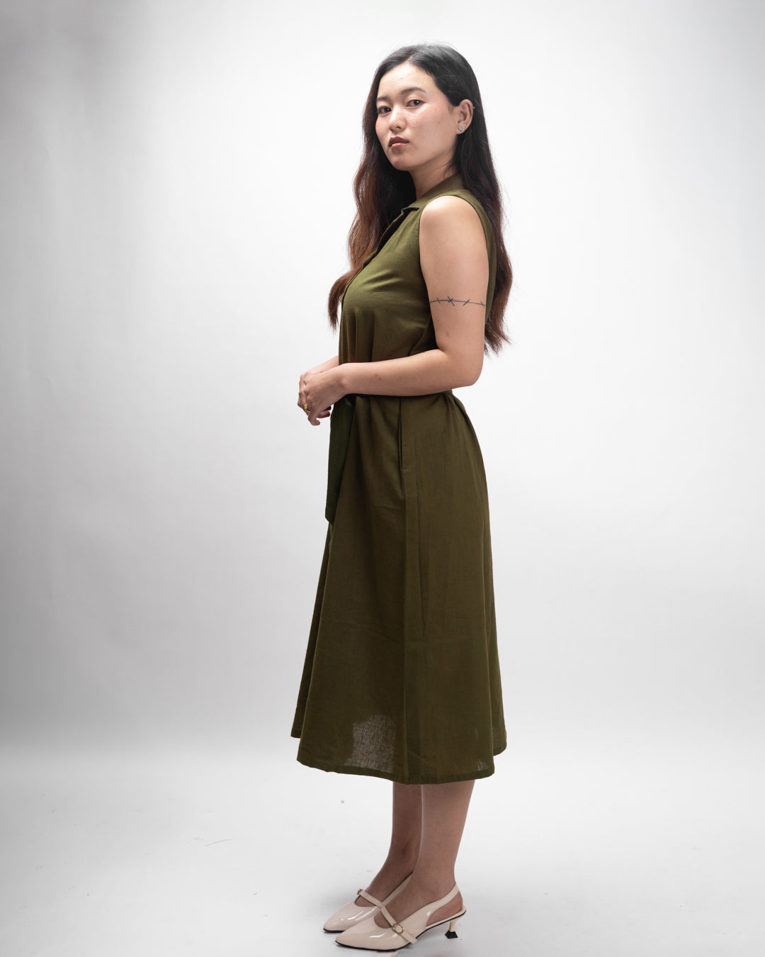 Aria Olive Green Dress