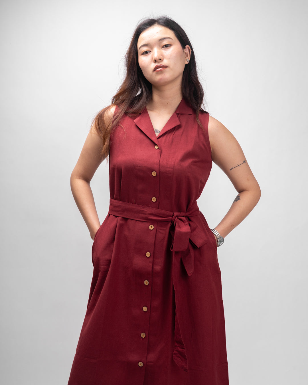 Aria Wine Dress
