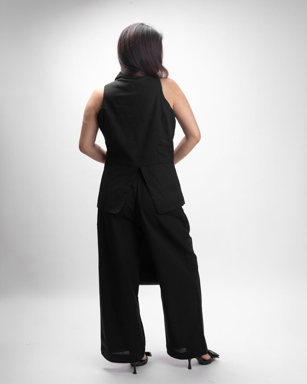 Black Muse Sleeveless Vest Co-ord Set