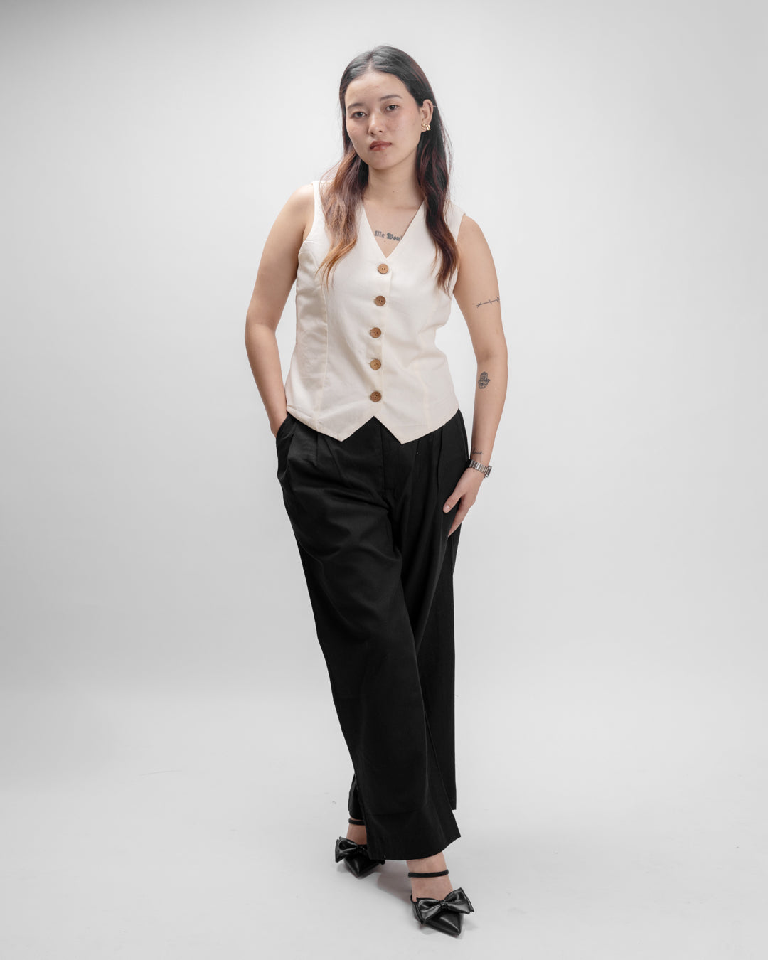 Noir Ivory Vest Co-ord Sets