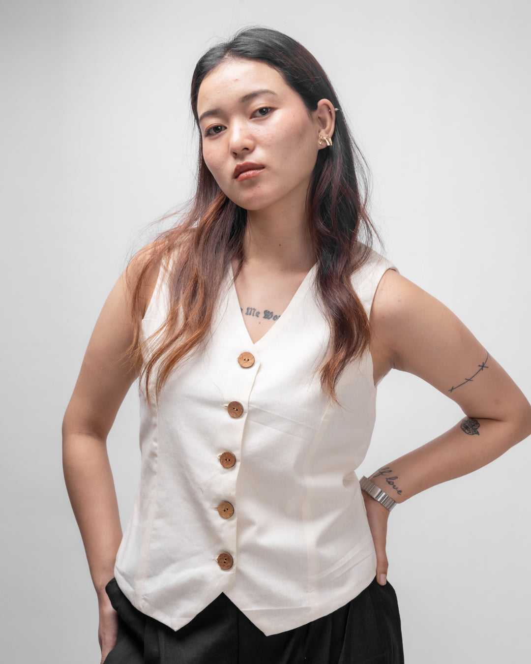 Noir Ivory Vest Co-ord Sets