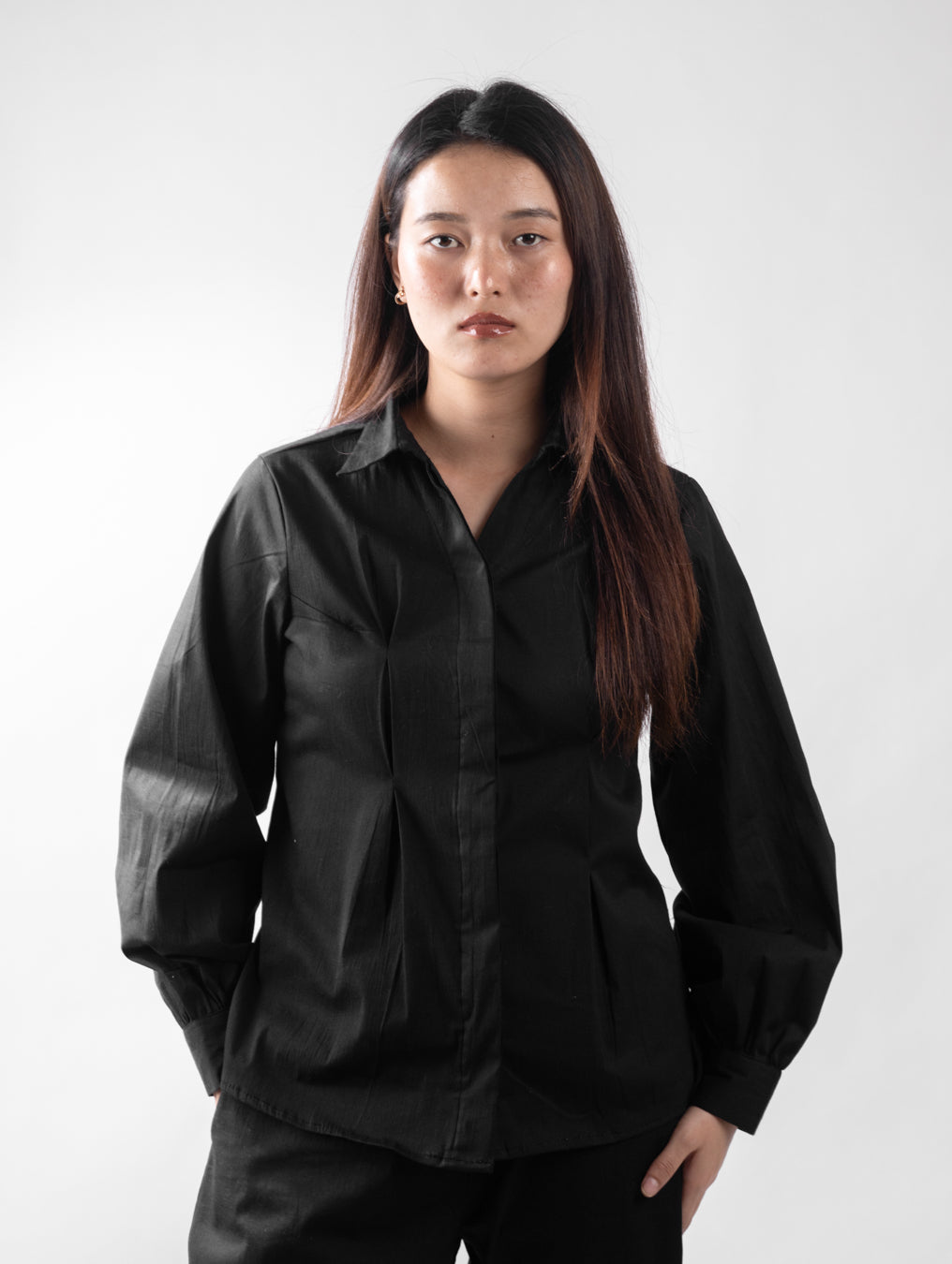 Classic Black Tailored Shirt