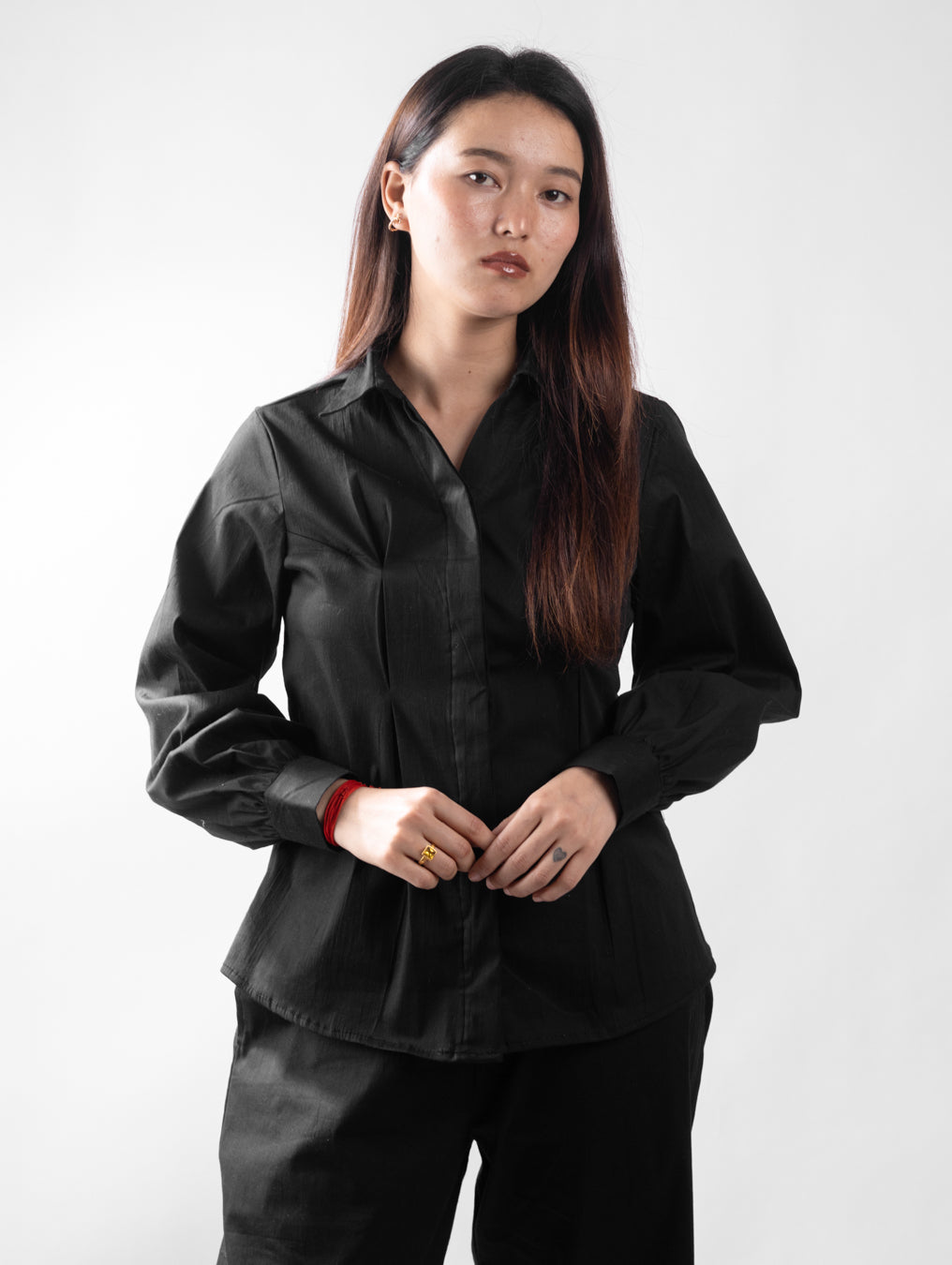 Classic Black Tailored Shirt