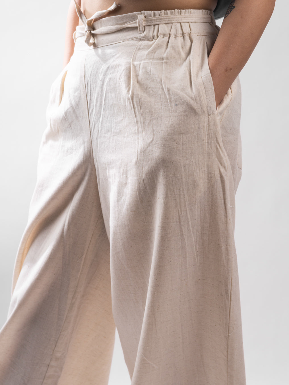 Orin Beige Drawstrings Pants