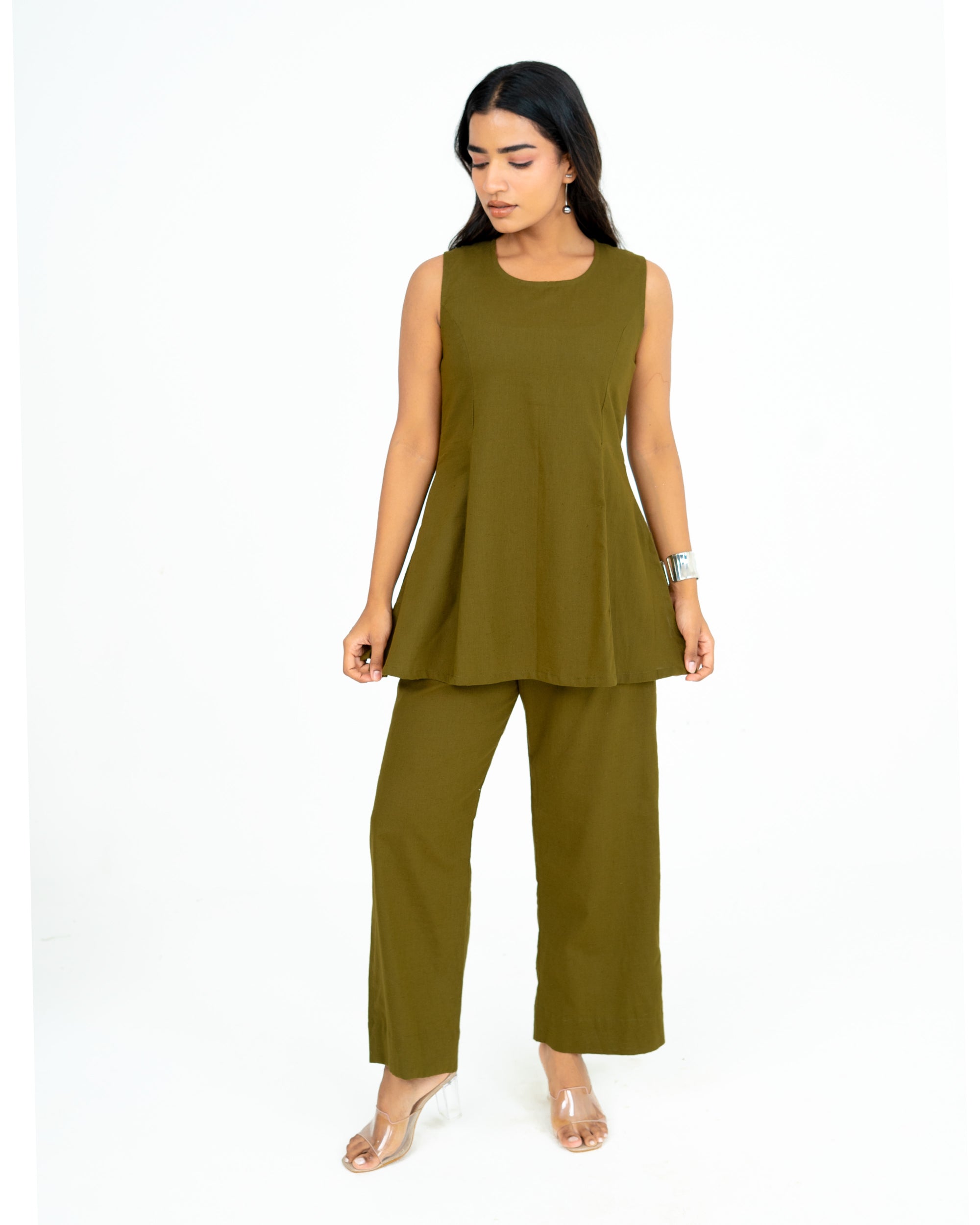 Niva Olive Green Co-ord Set