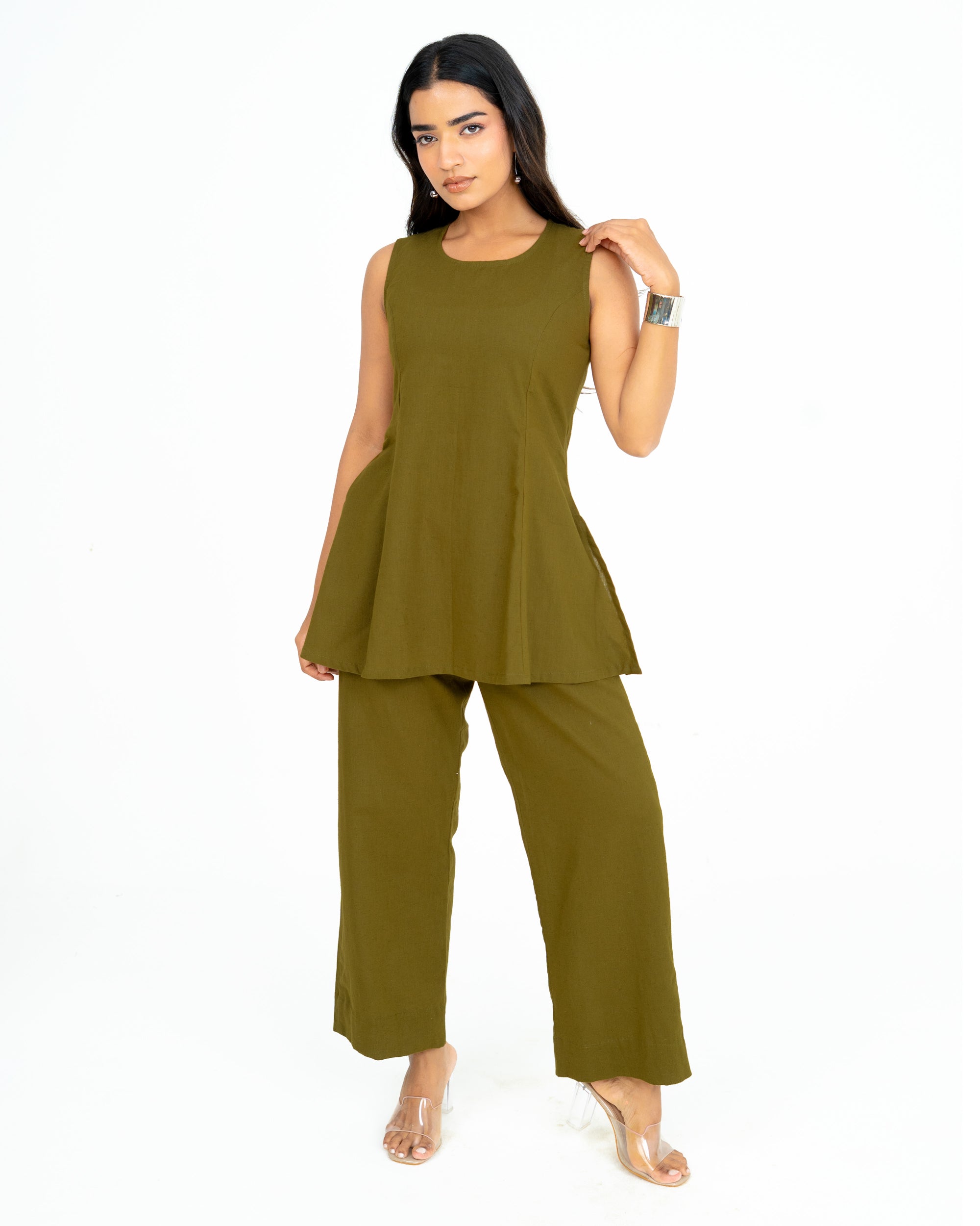 Niva Olive Green Co-ord Set