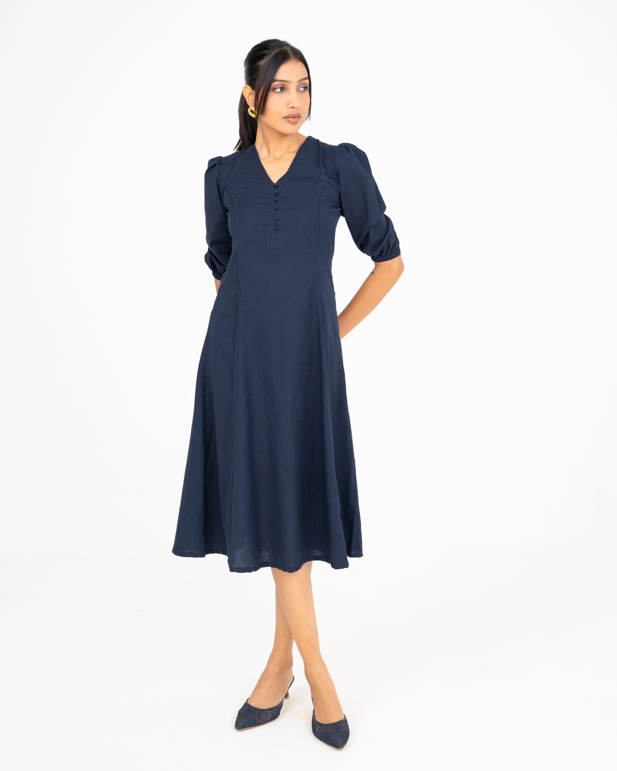 Elin Navy Blue Dress
