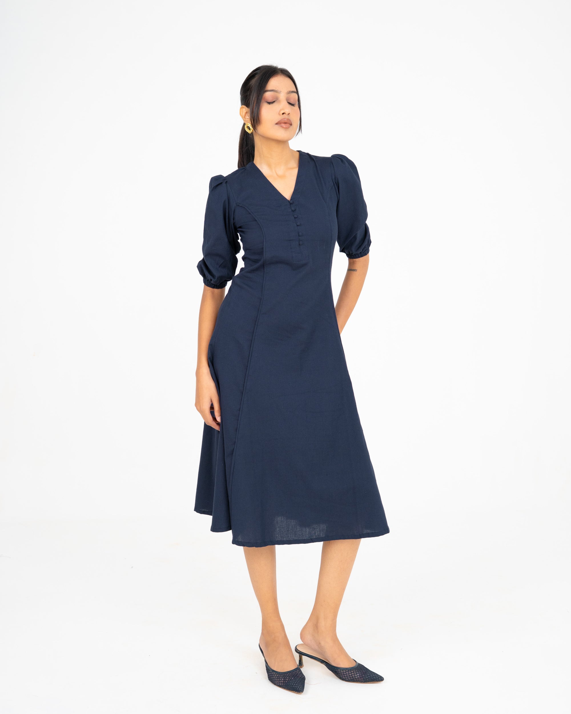 Elin Navy Blue Dress