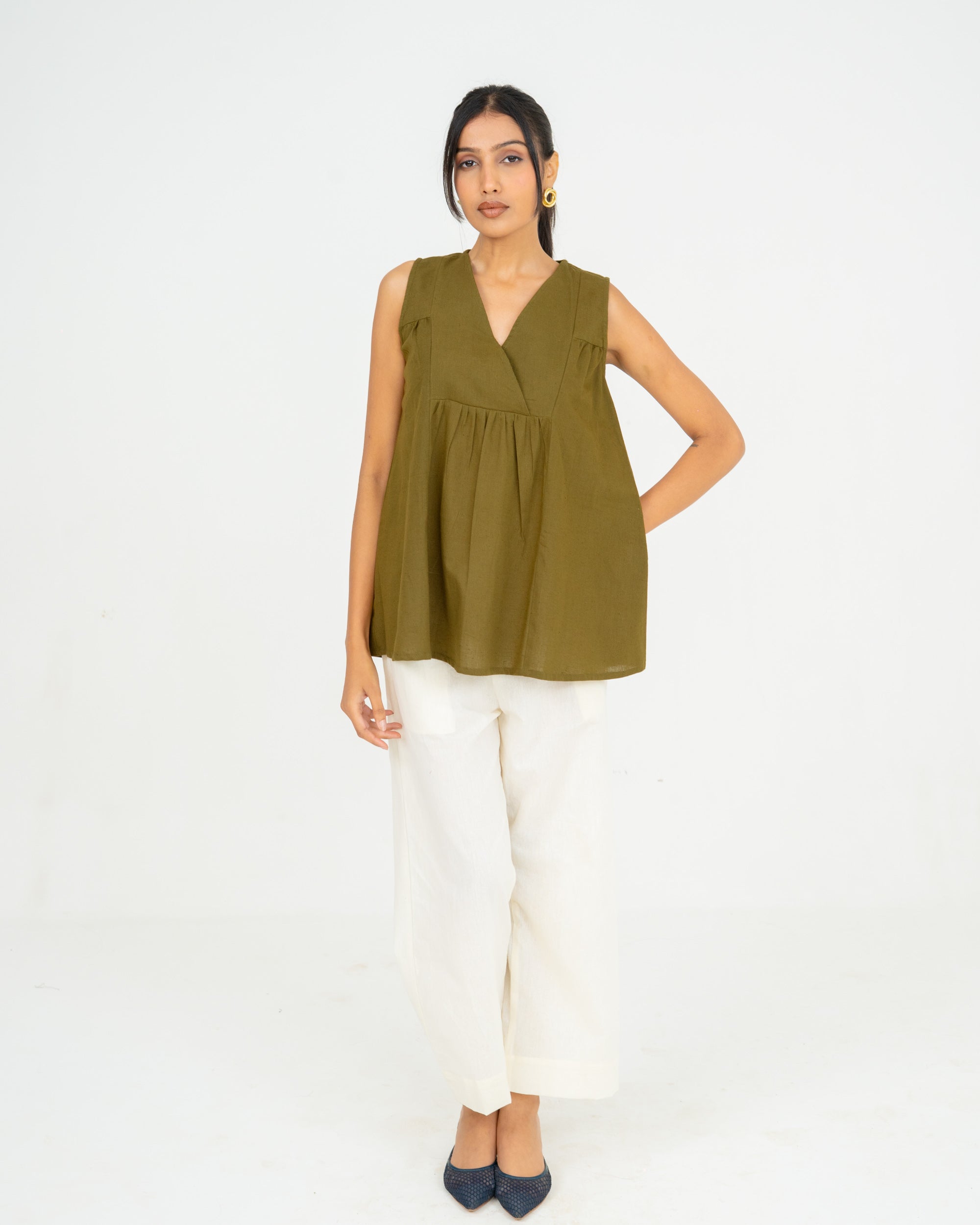 Iris Olive Green Top