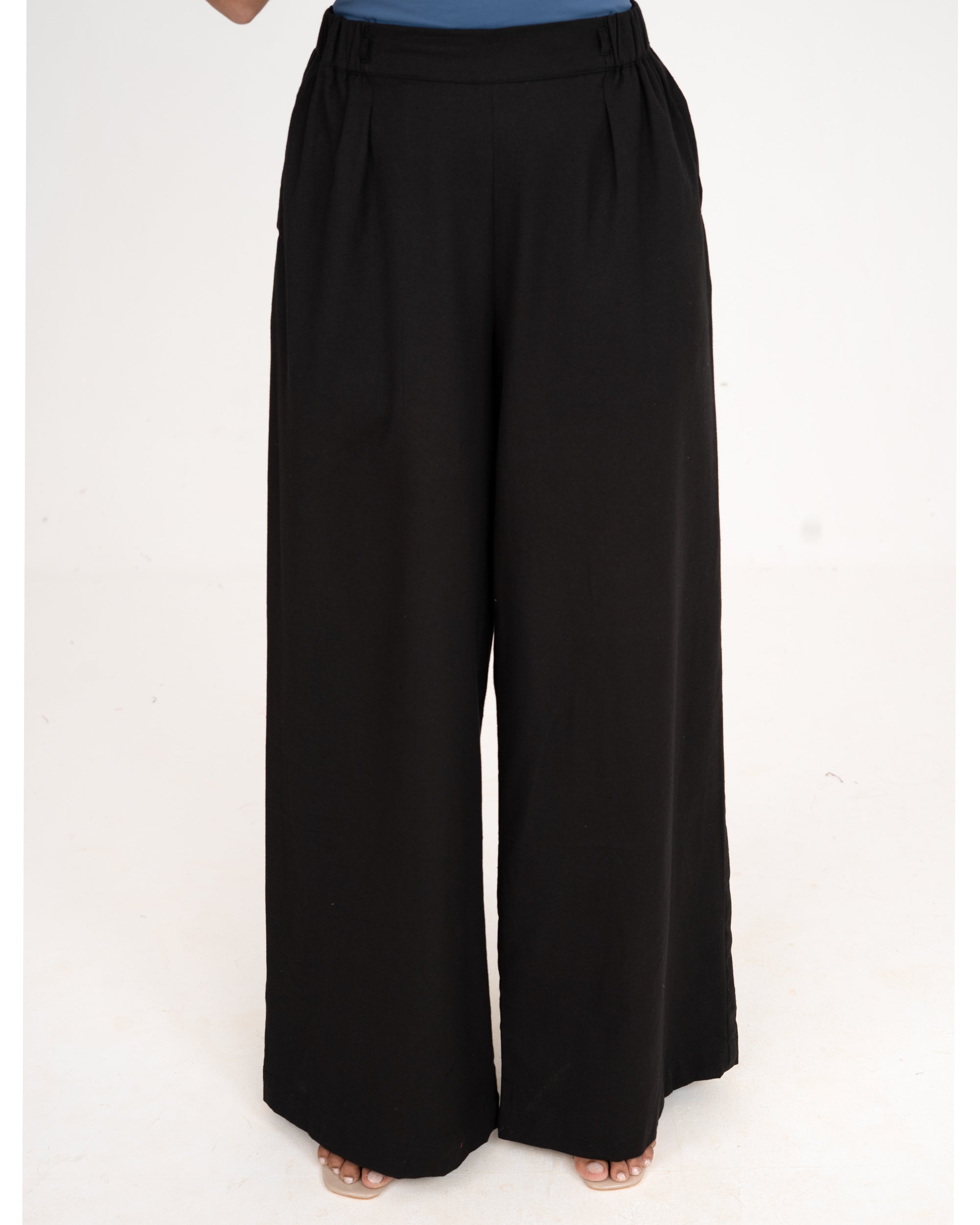 Orin Black Drawstrings Pants