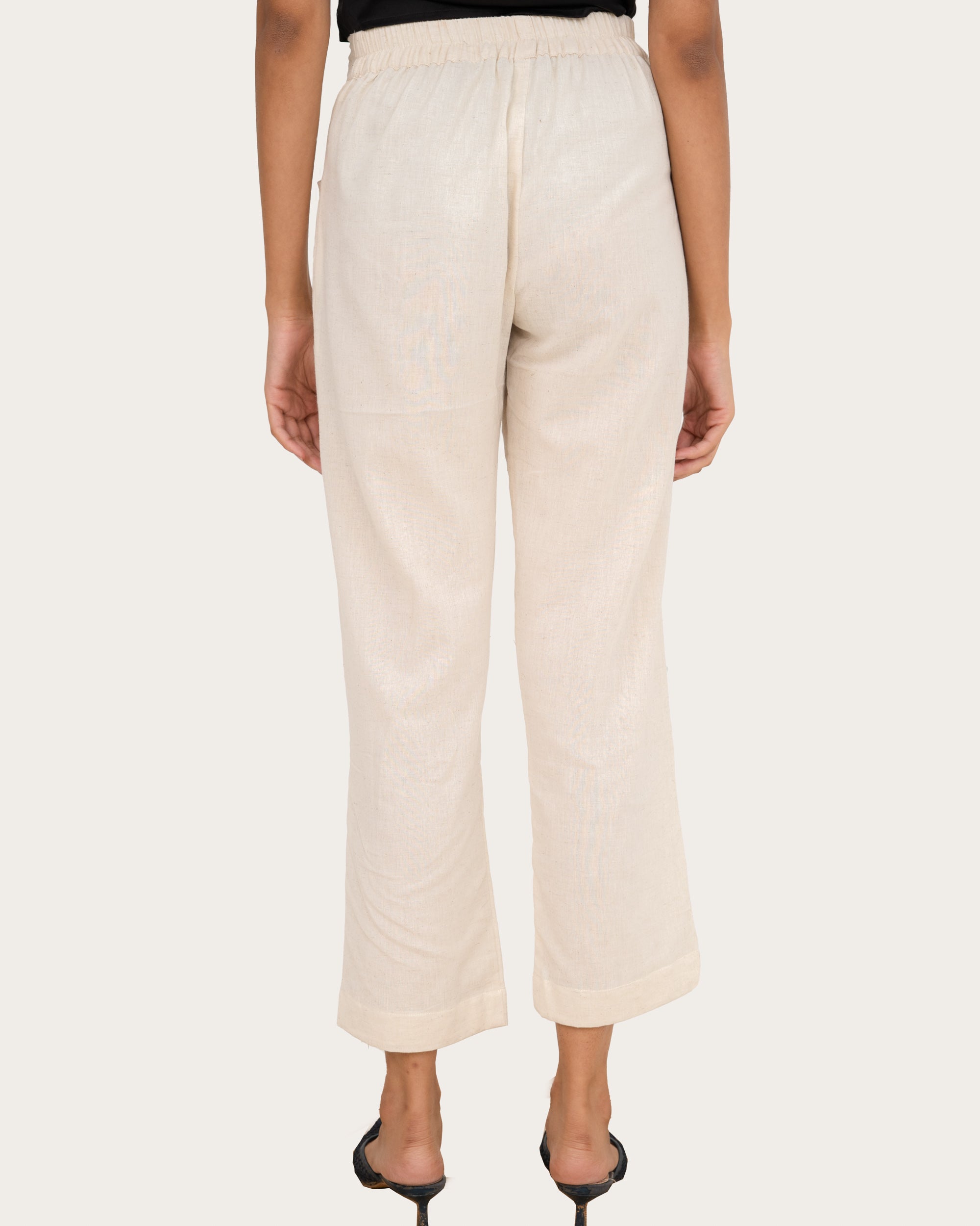 Lyra Beige Straight Pants