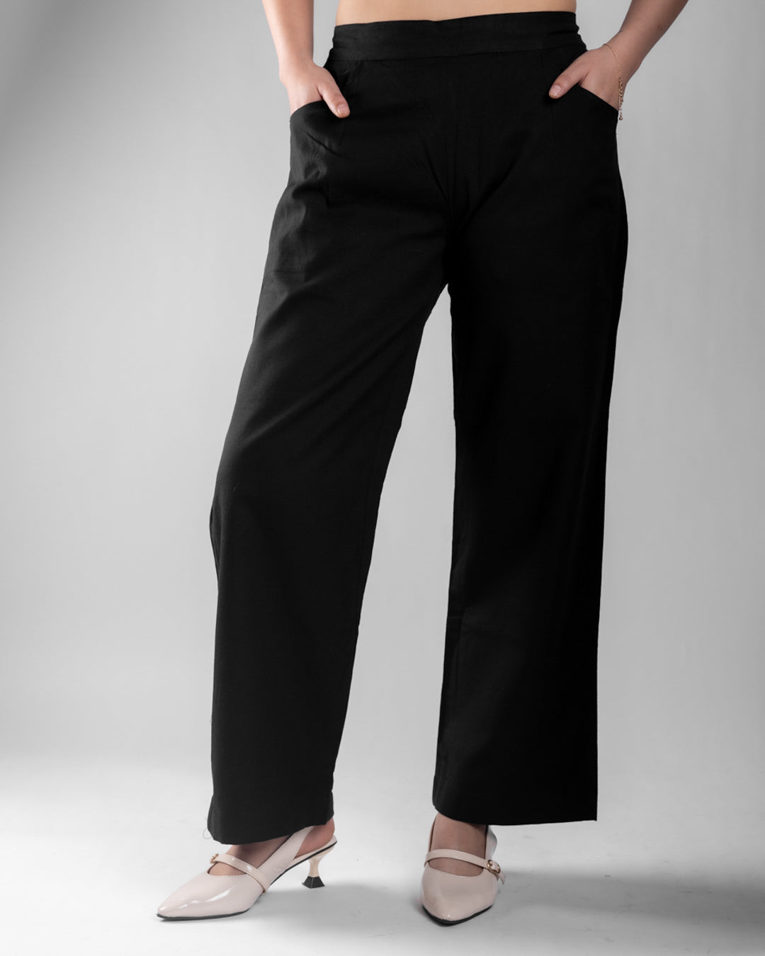 Solid Black Palazzo