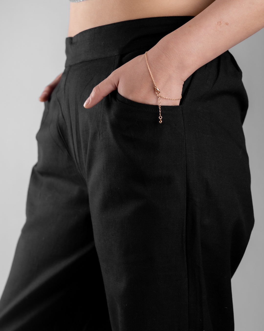 Solid Black Palazzo