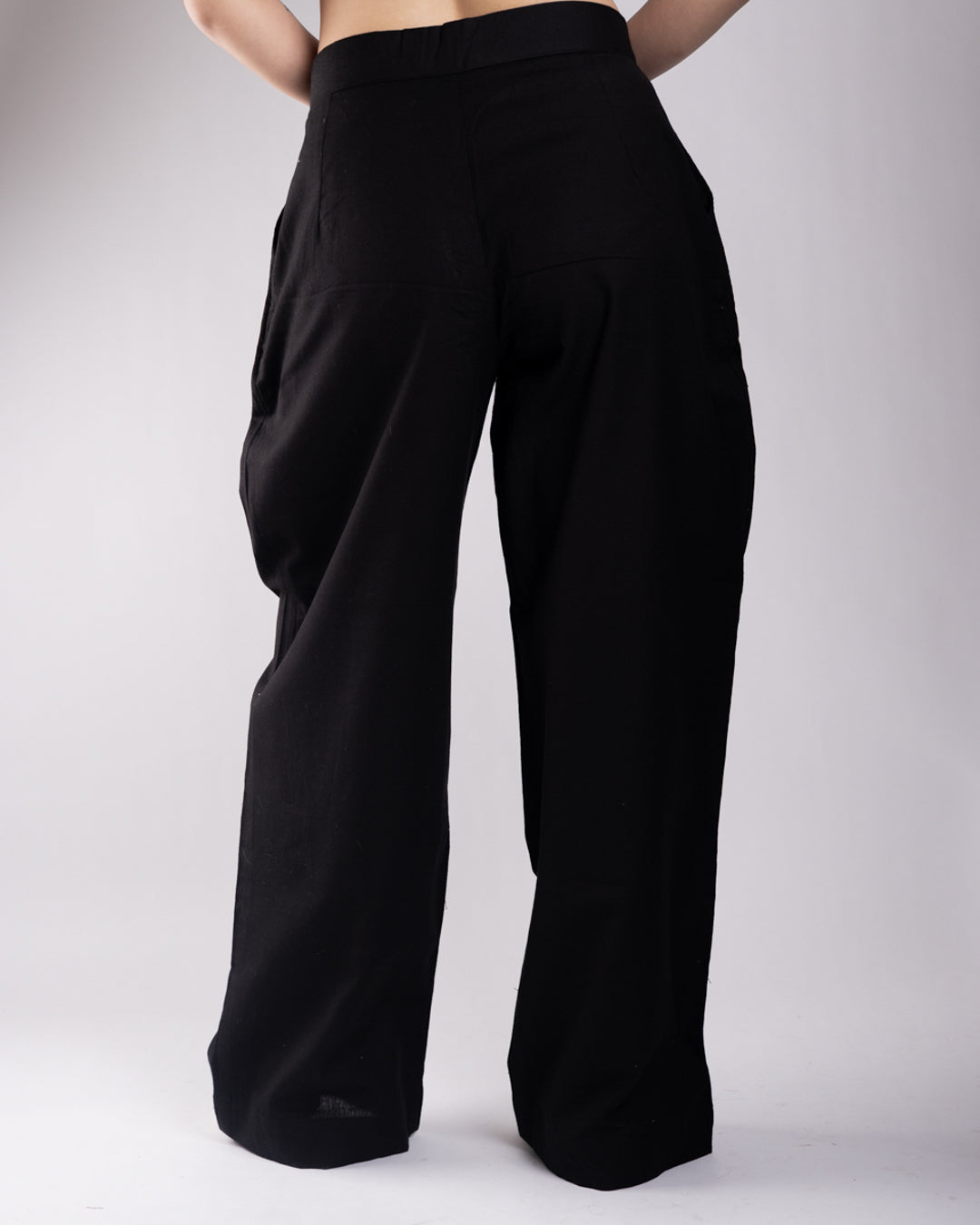 Veda Black Pleated Trouser